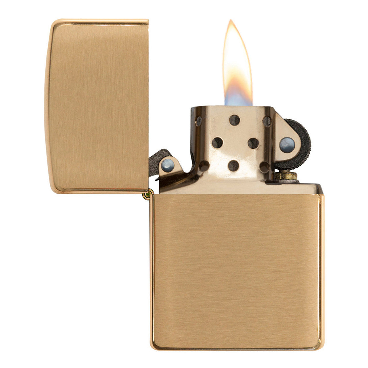 Zippo Lighter Brushed Finish Brass 204B Gold