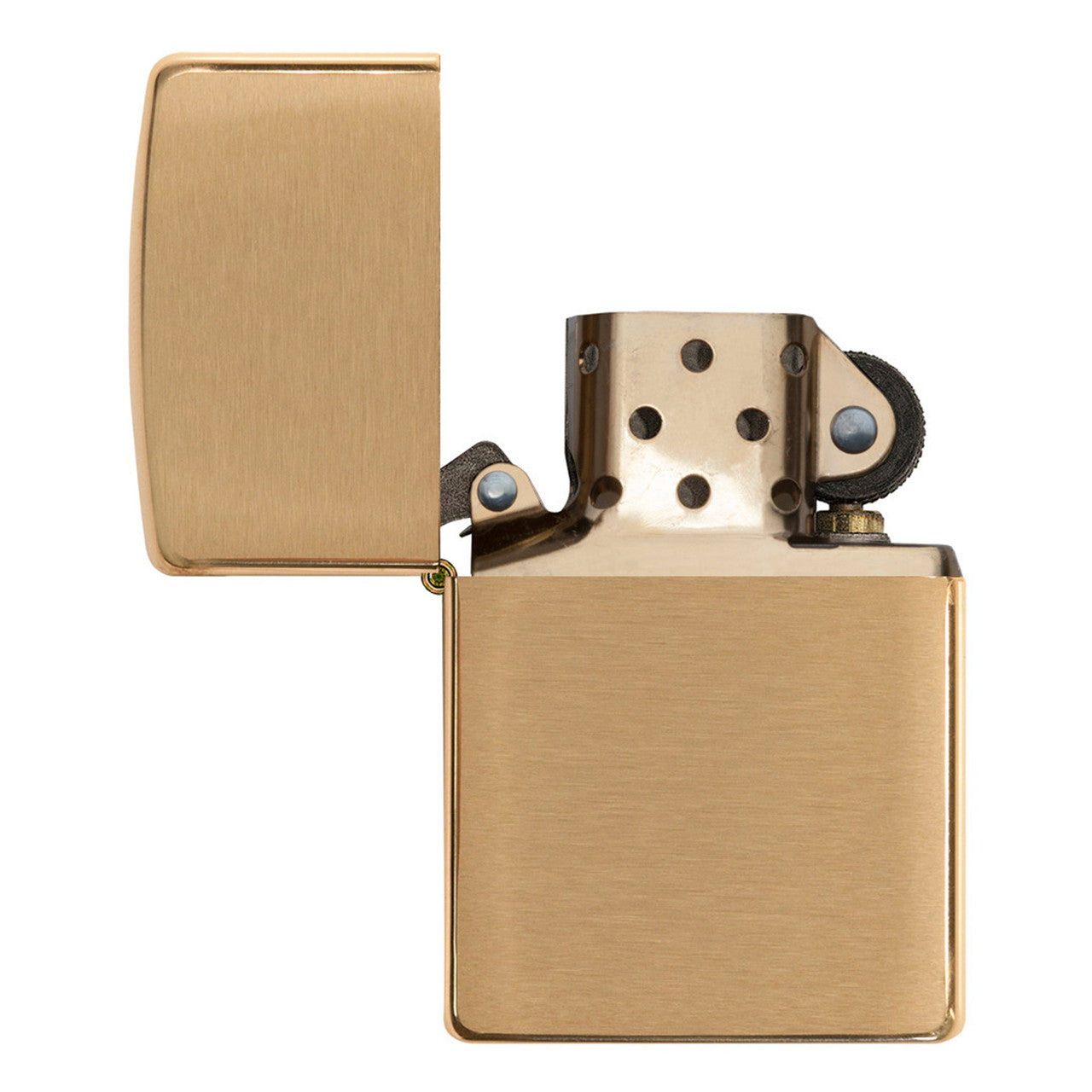 Zippo Lighter Brushed Finish Brass 204B Gold