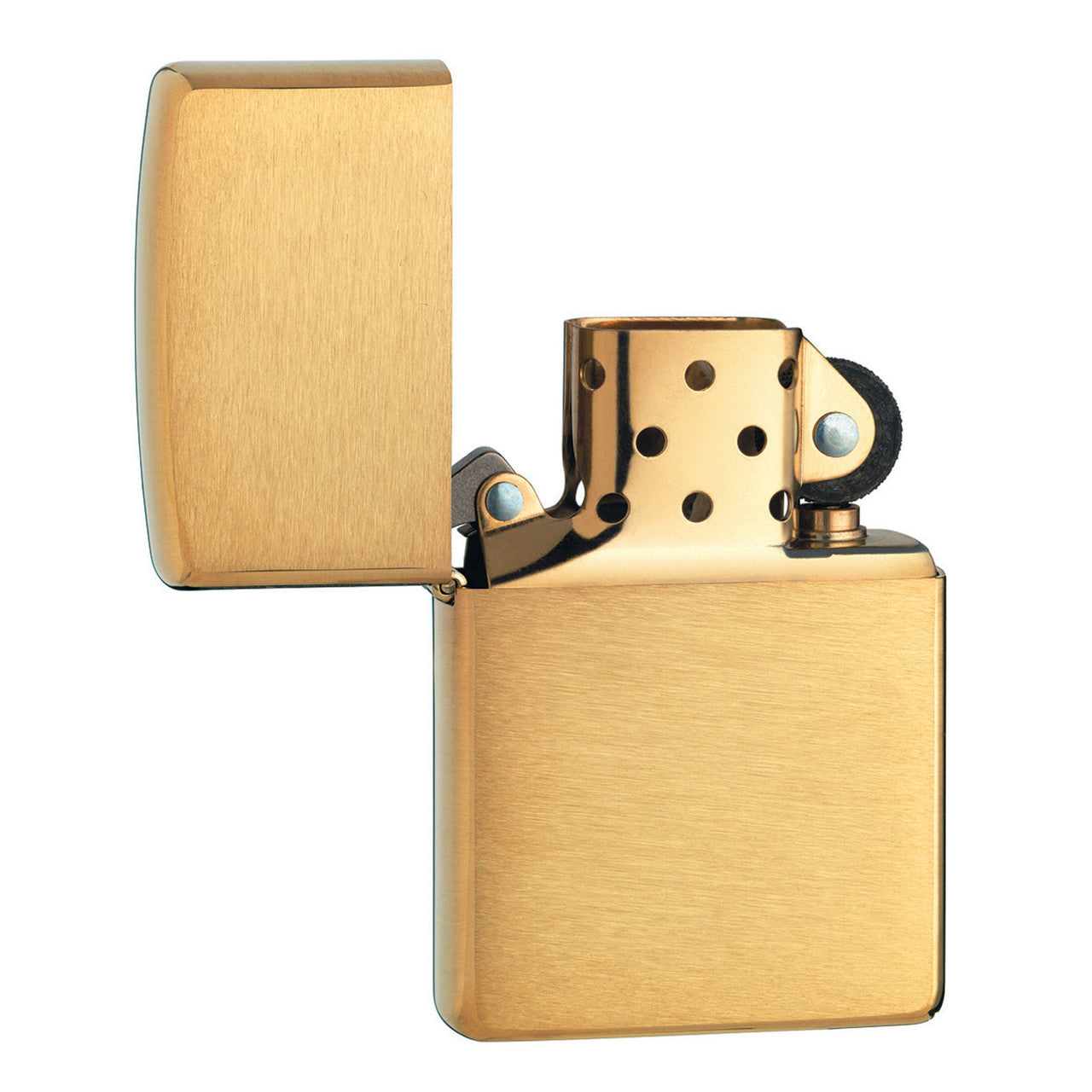Zippo Lighter Brushed Finish Brass 204B Gold