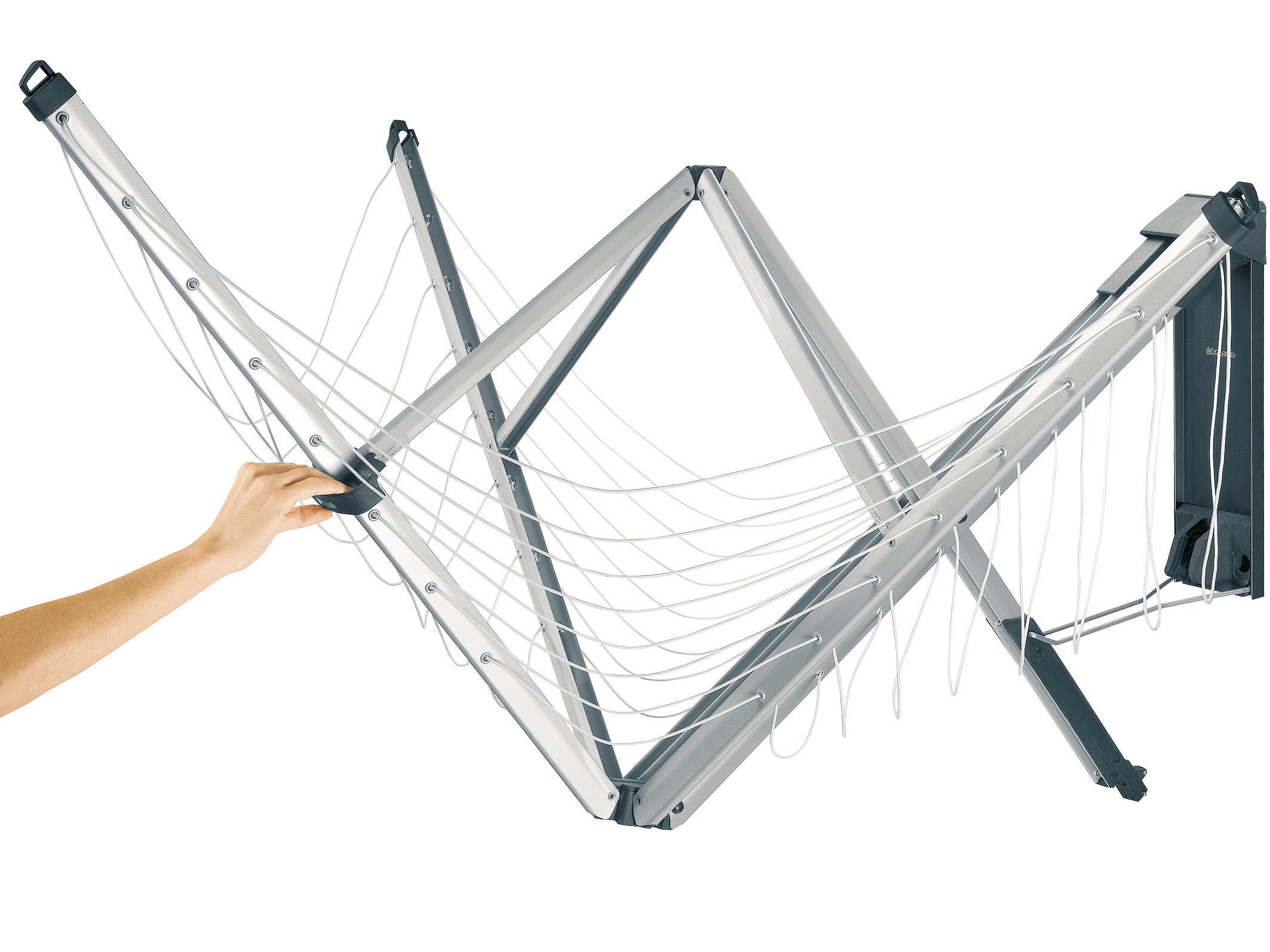 Brabantia Wall Fix Fold Away Clothes Line 4 Arm 24 Meters