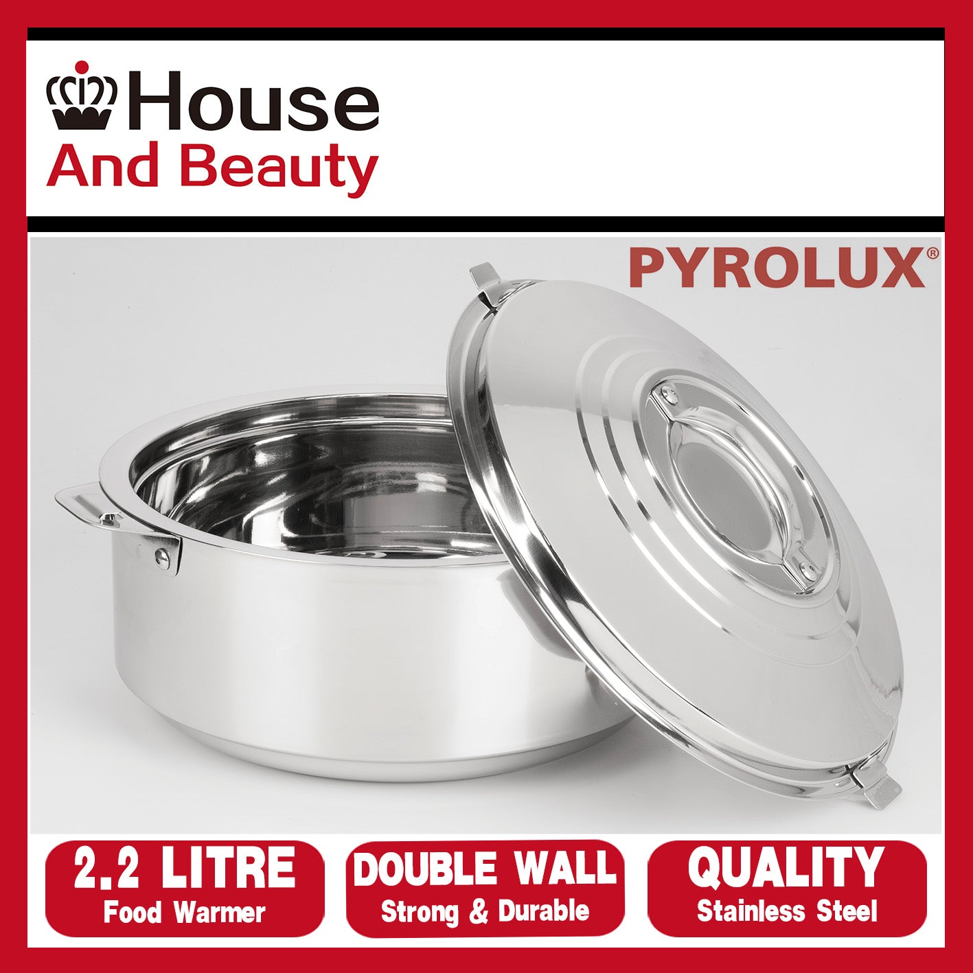 Pyrolux Double Wall Food Warmer 2.2 Litre