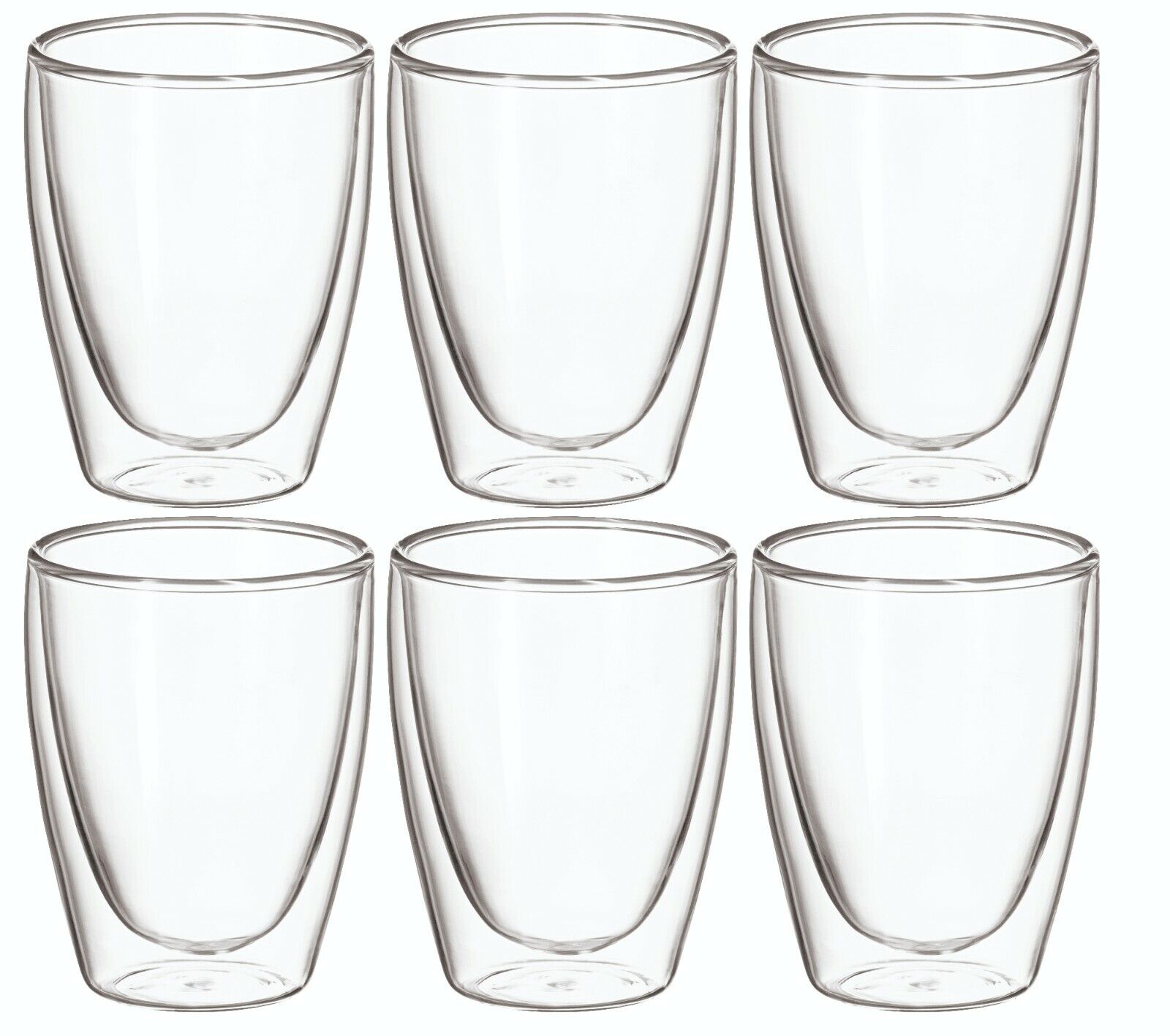 Avanti Caffe Twin Wall Glass 250ml Set of 6