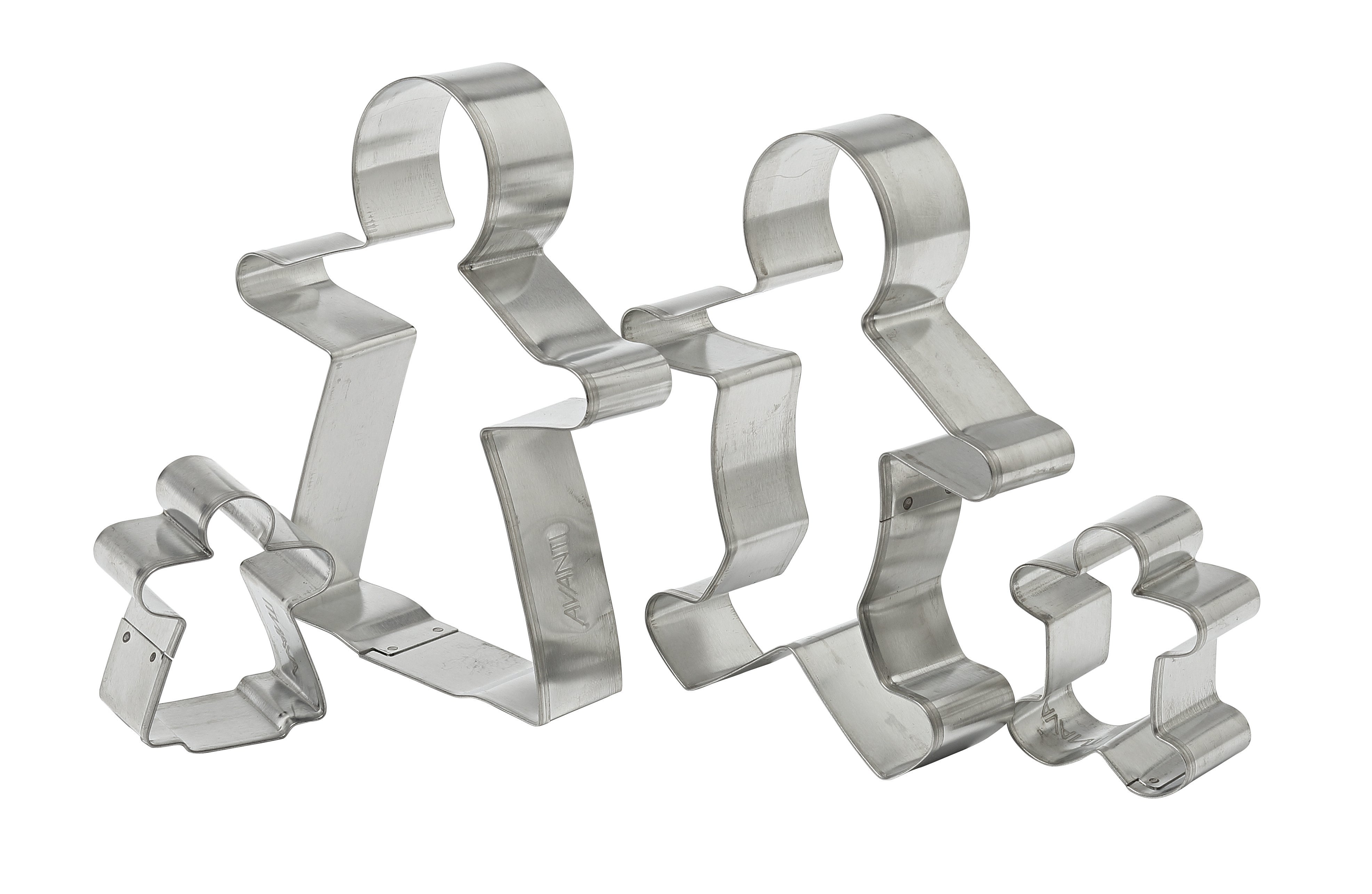 Avanti Gingerbread Family Cookie Cutters Set of 4