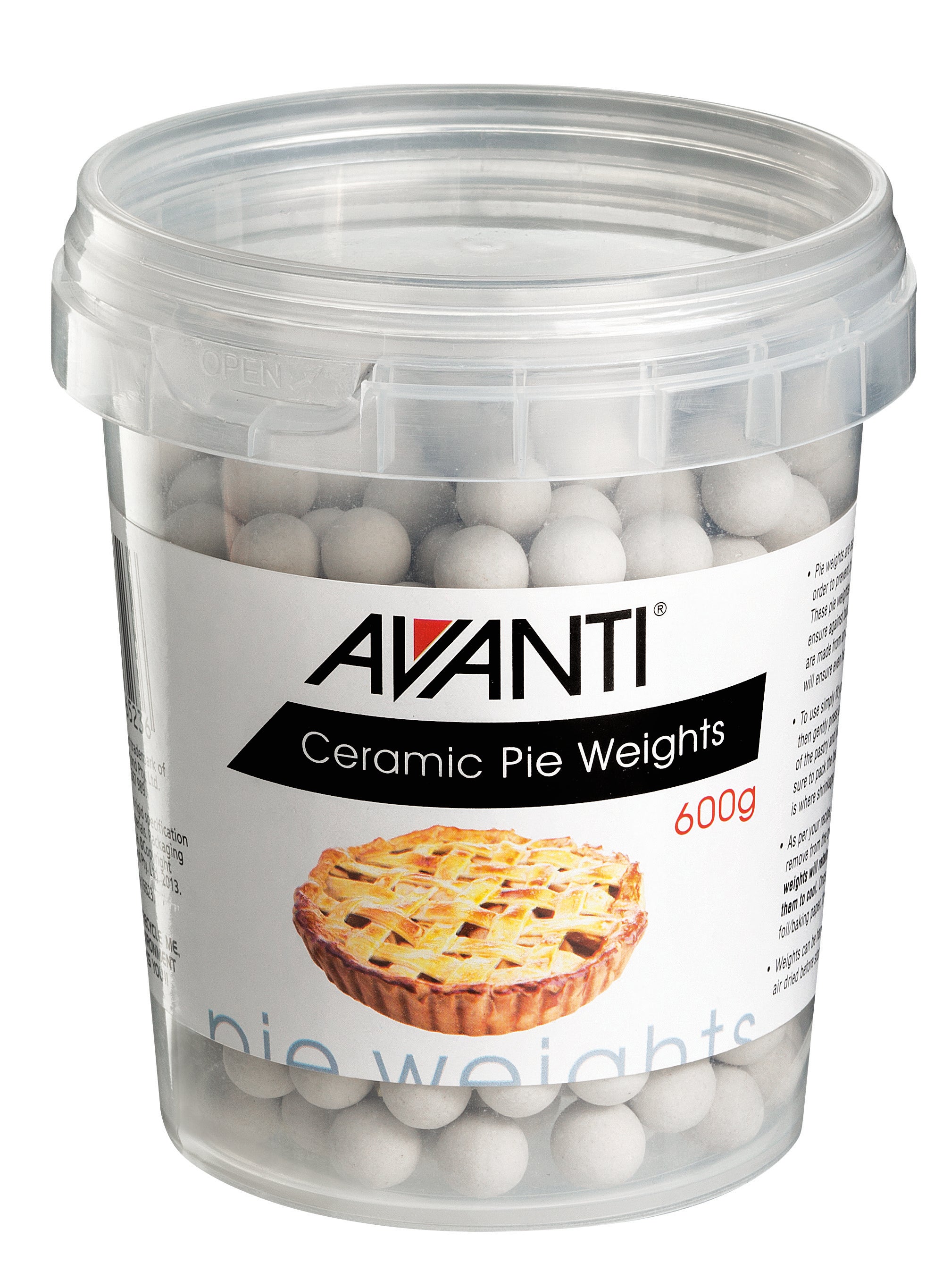 Avanti Ceramic Pie Weights 600g Plastic Tub