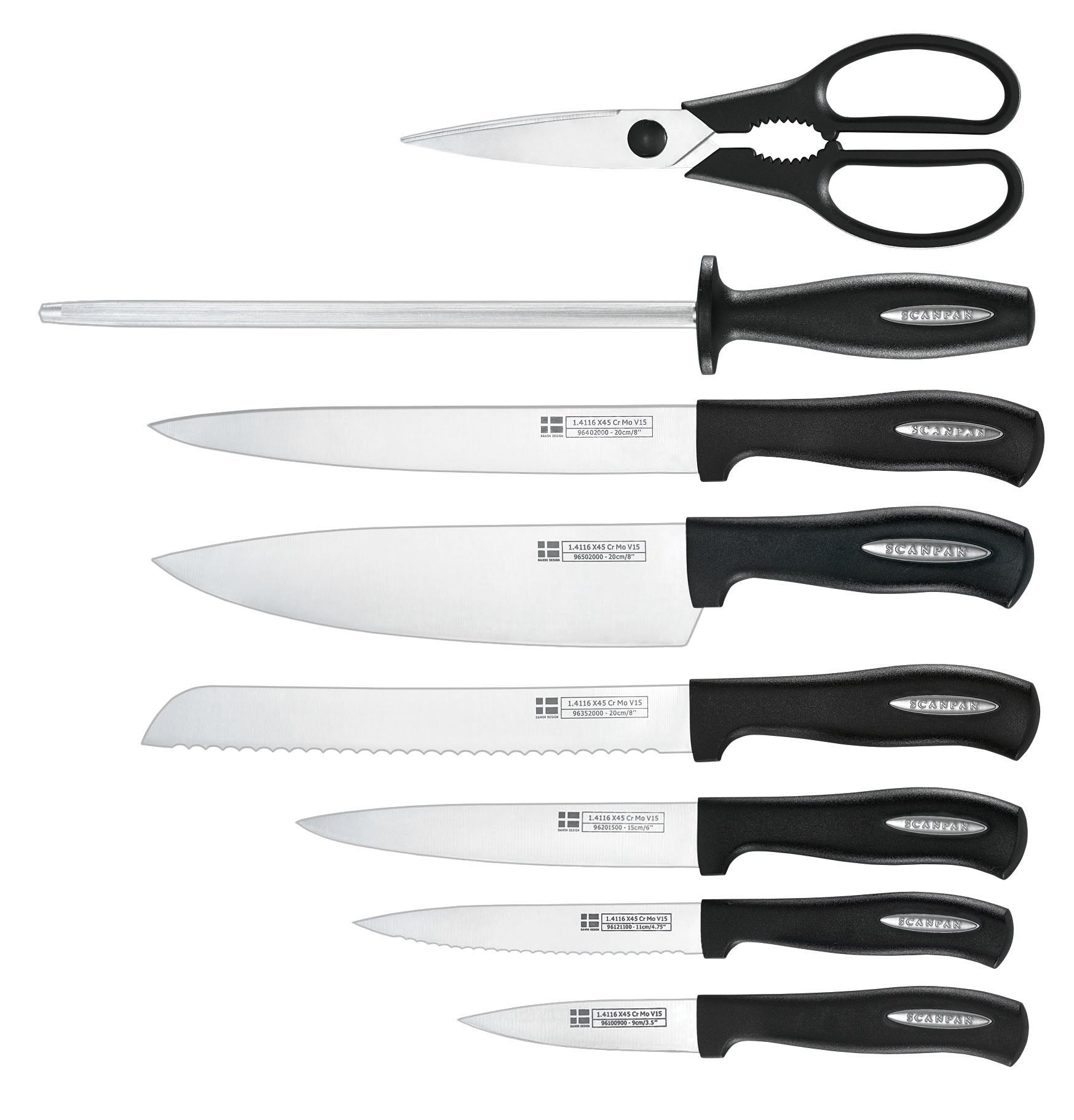 Scanpan Microsharp 9 Piece Knife Block Set