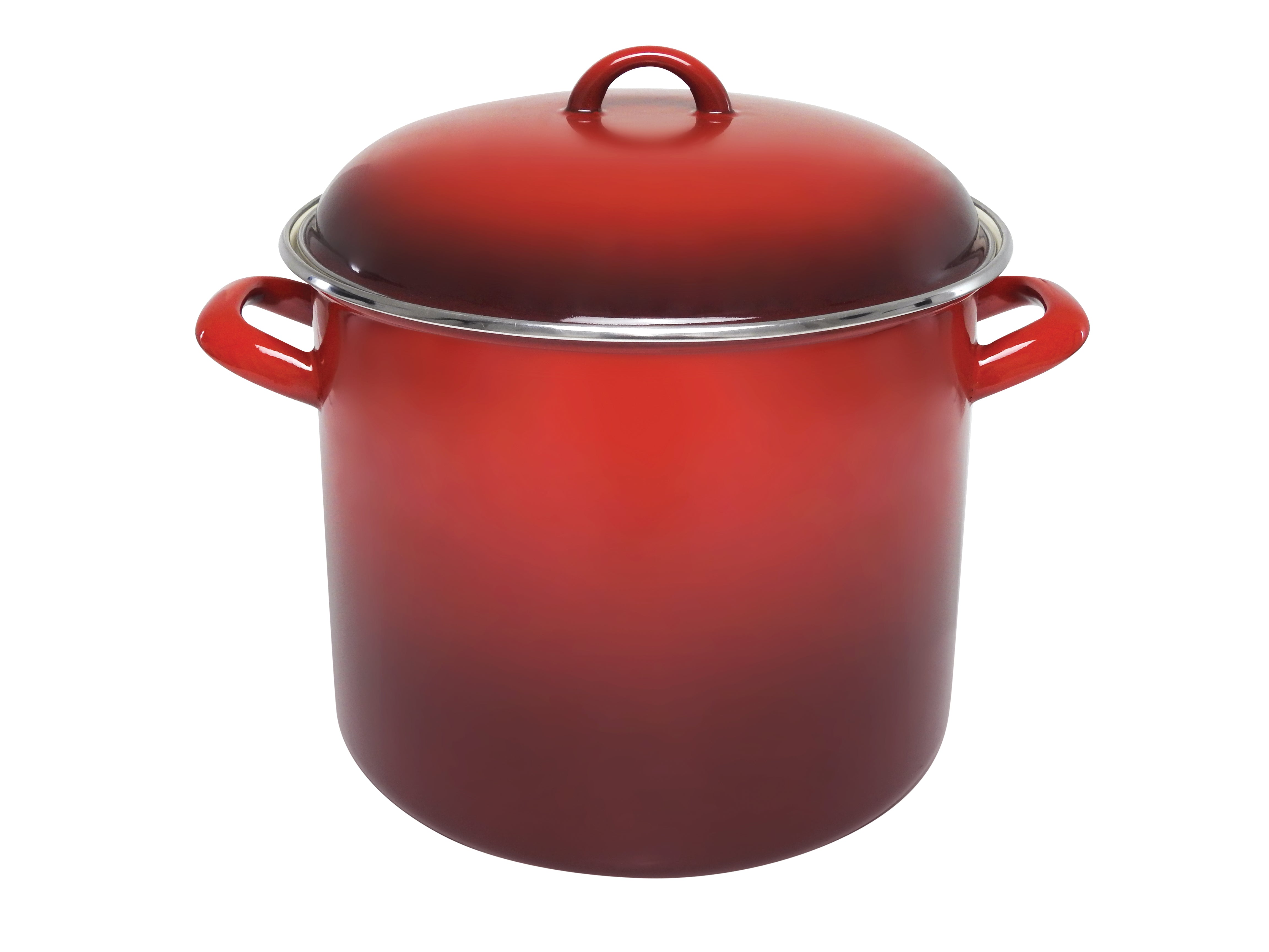 Chasseur Enamel Stock Pot 14 Litre - Red
