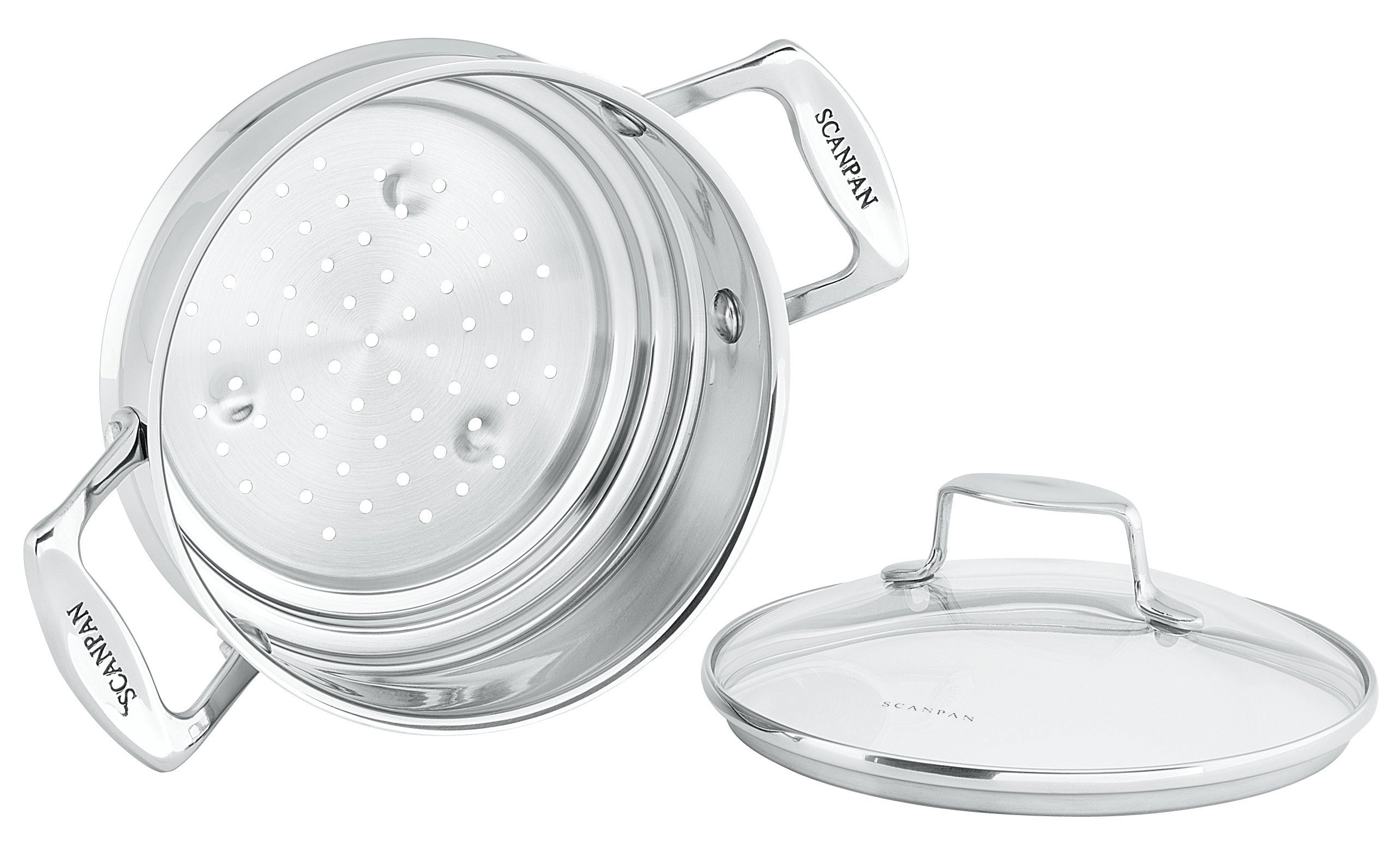 Scanpan Impact 16-18-20cm Multi Steamer Insert with Glass Lid