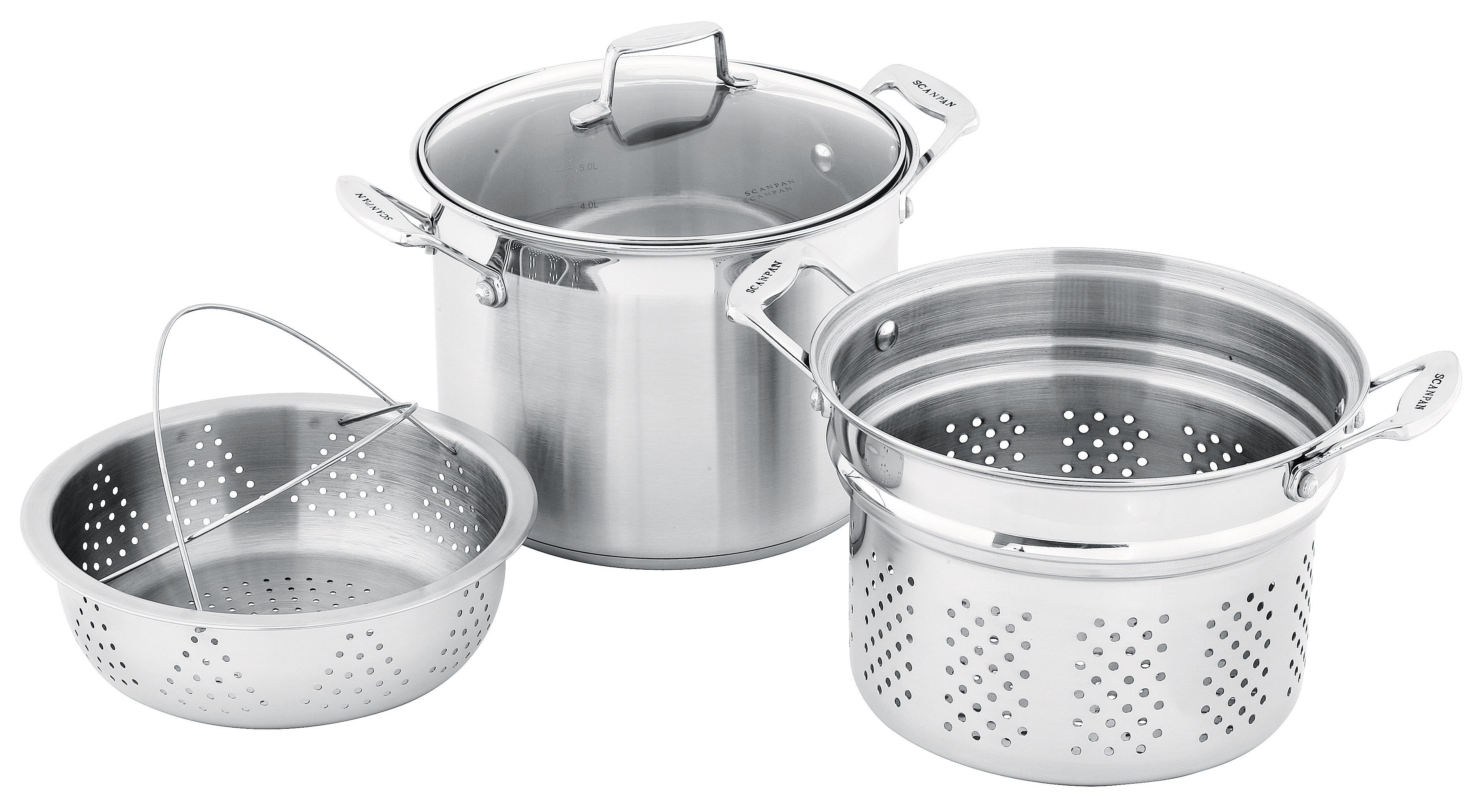 Scanpan Impact 3pc Stainless Steel Multi Pot Set Stockpot 24cm