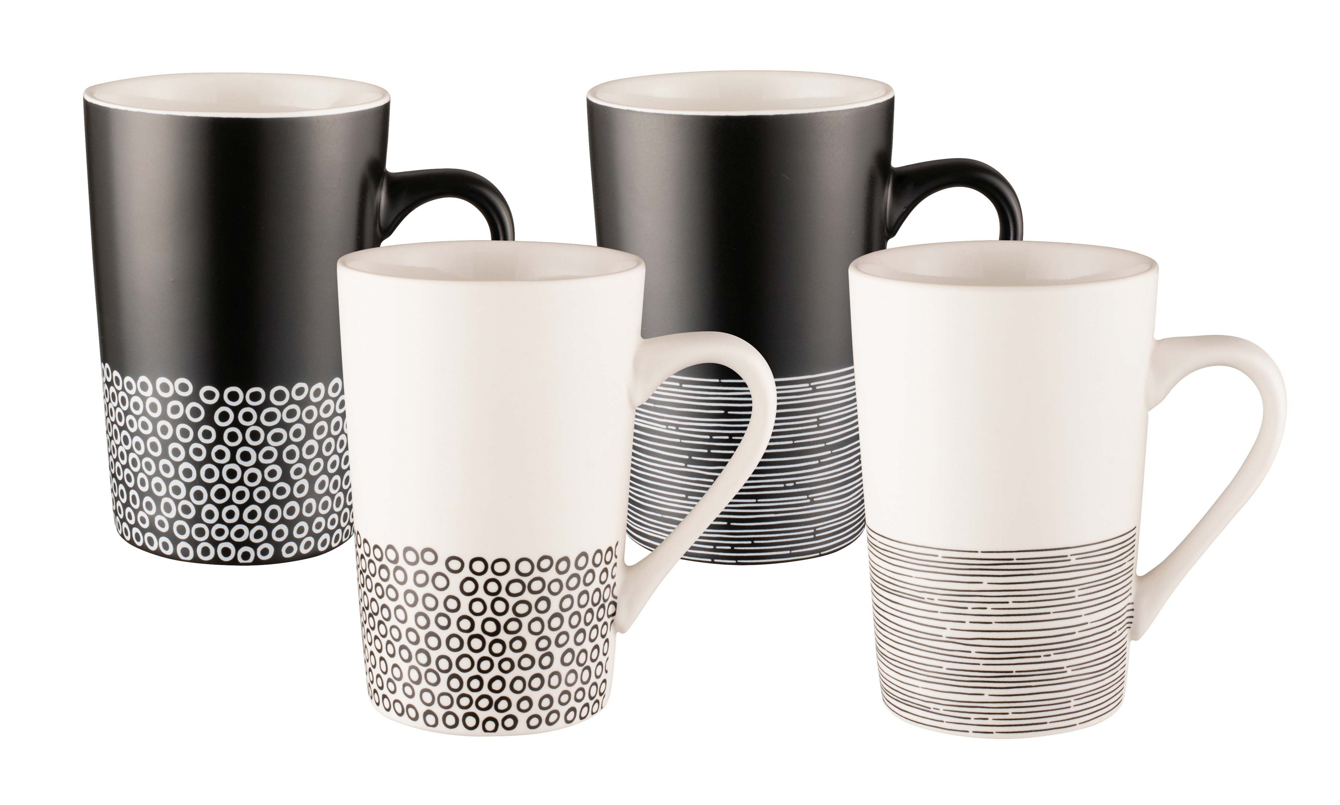 Bundanoon 4 Piece Mega Mug Set 350ml - Monoch Hem