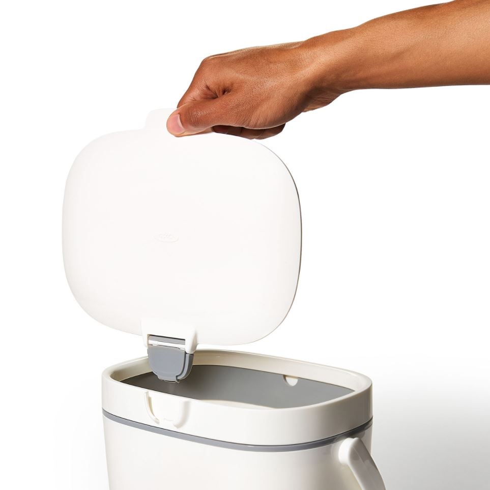 OXO Good Grips Easy Clean Compost Bin 6.62 Litre - White