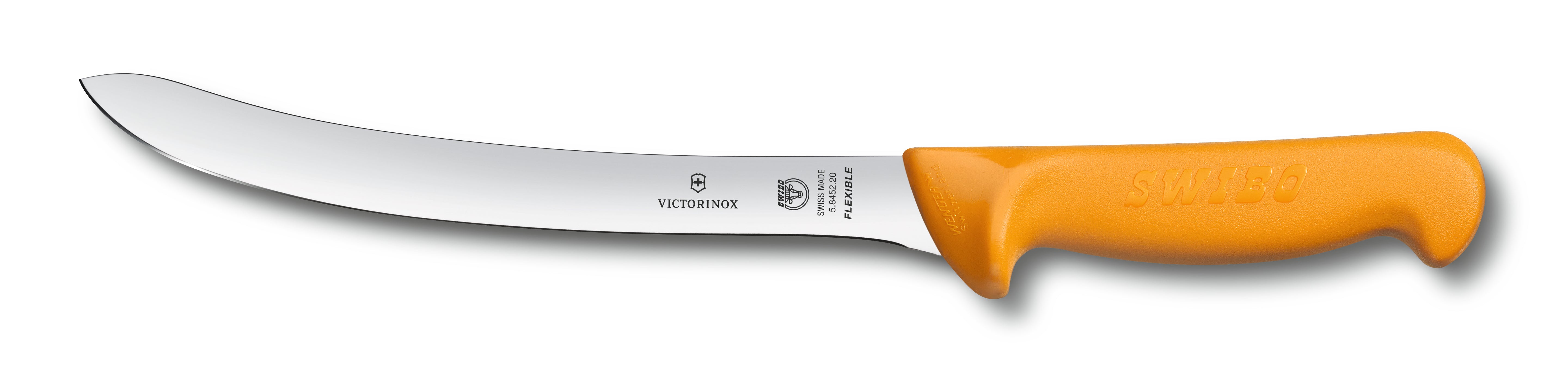 Victorinox Swibo Filleting Knife Curved Flexible Blade 20cm - Yellow