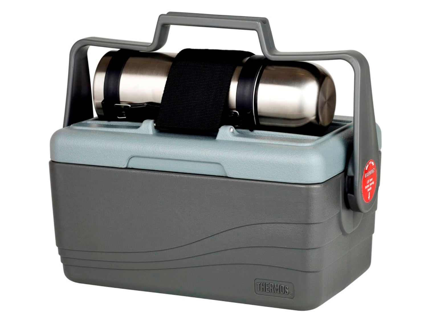 Thermos Insulated Cooler 6.6 Ltr with 1.0 Ltr Stainless Steel Vacuum Flask