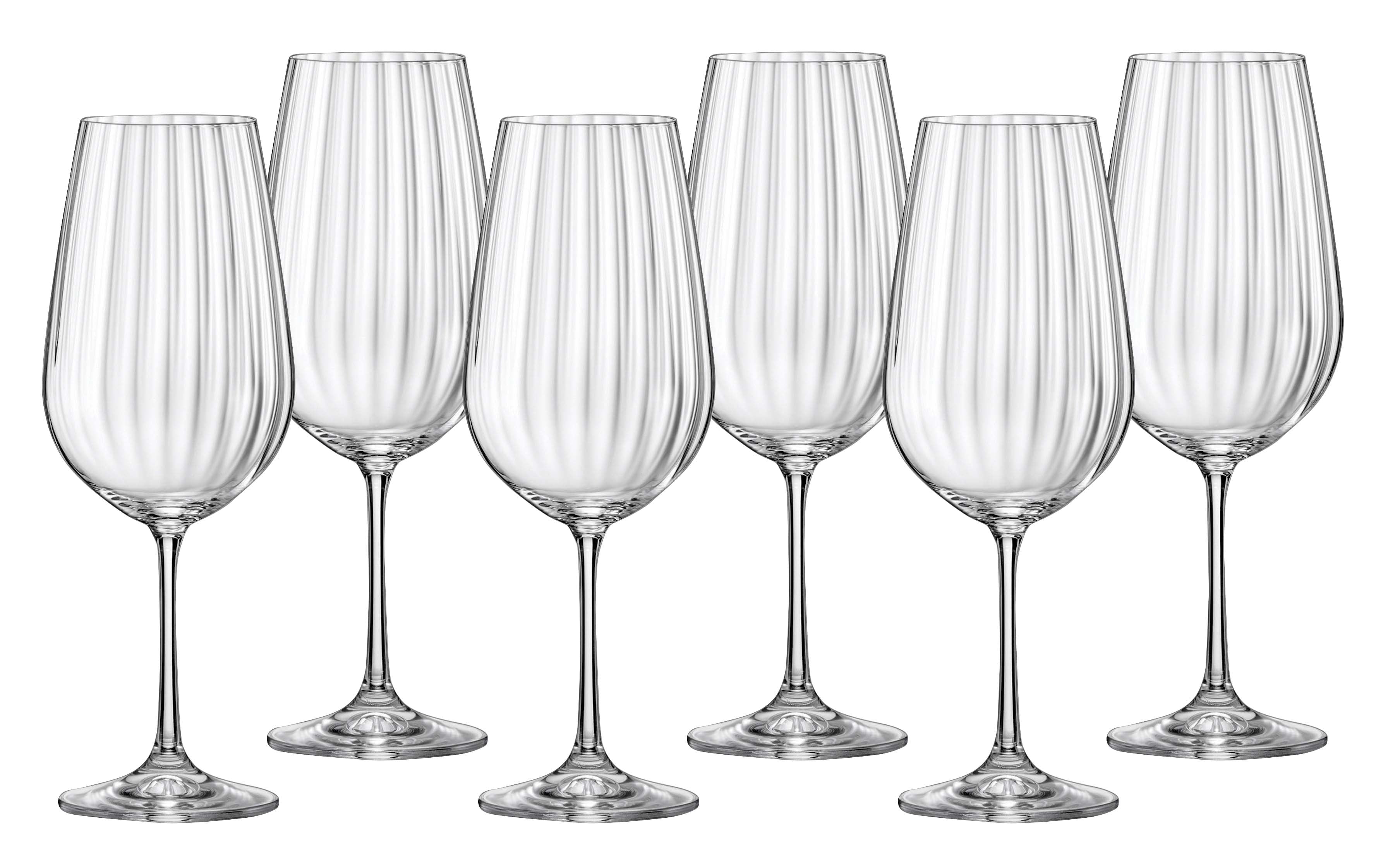 Bohemia Crystal Waterfall Wine Glass 550ml Set of 6