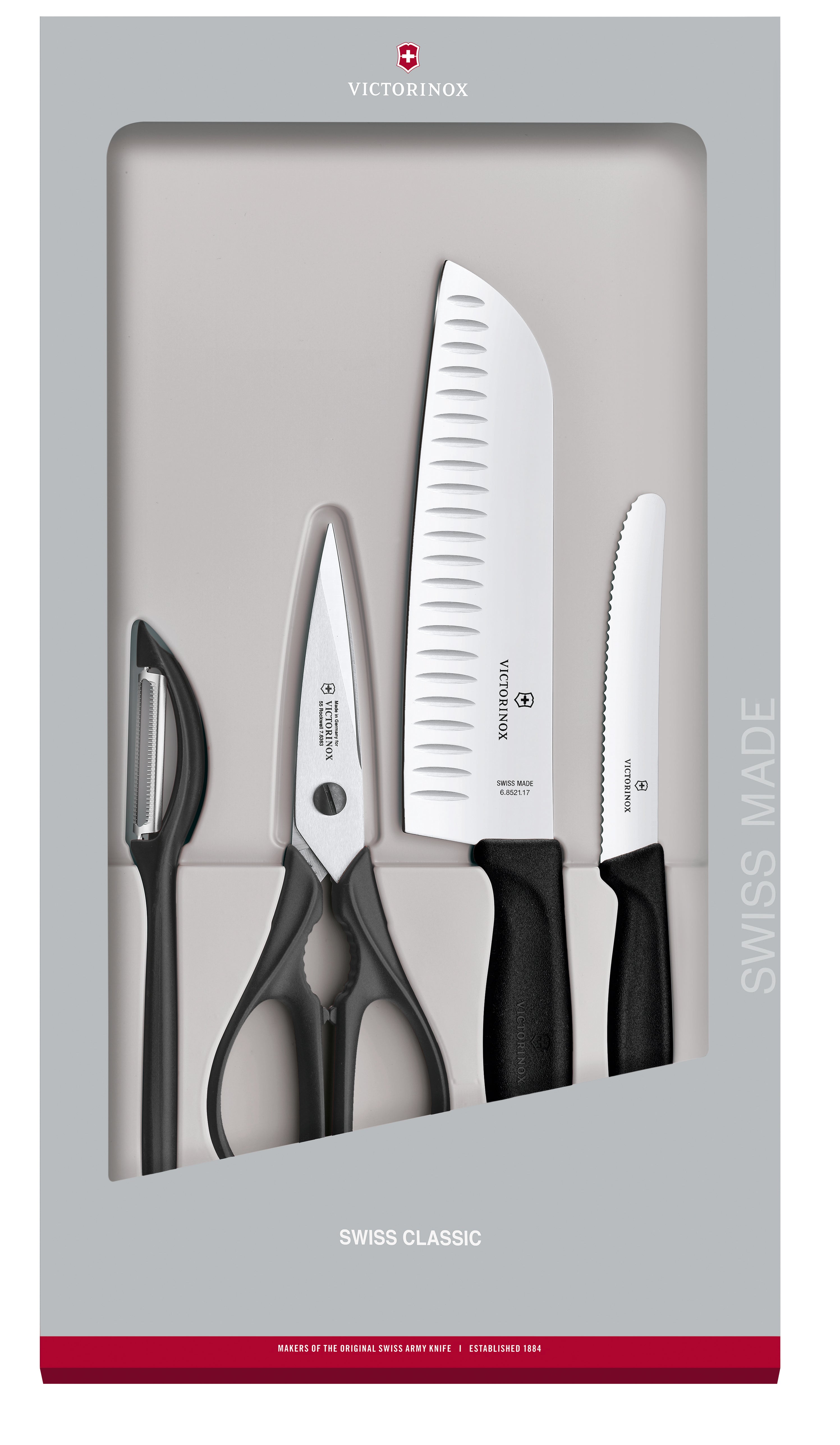 Victorinox Classic Kitchen 4 Piece Set - Black