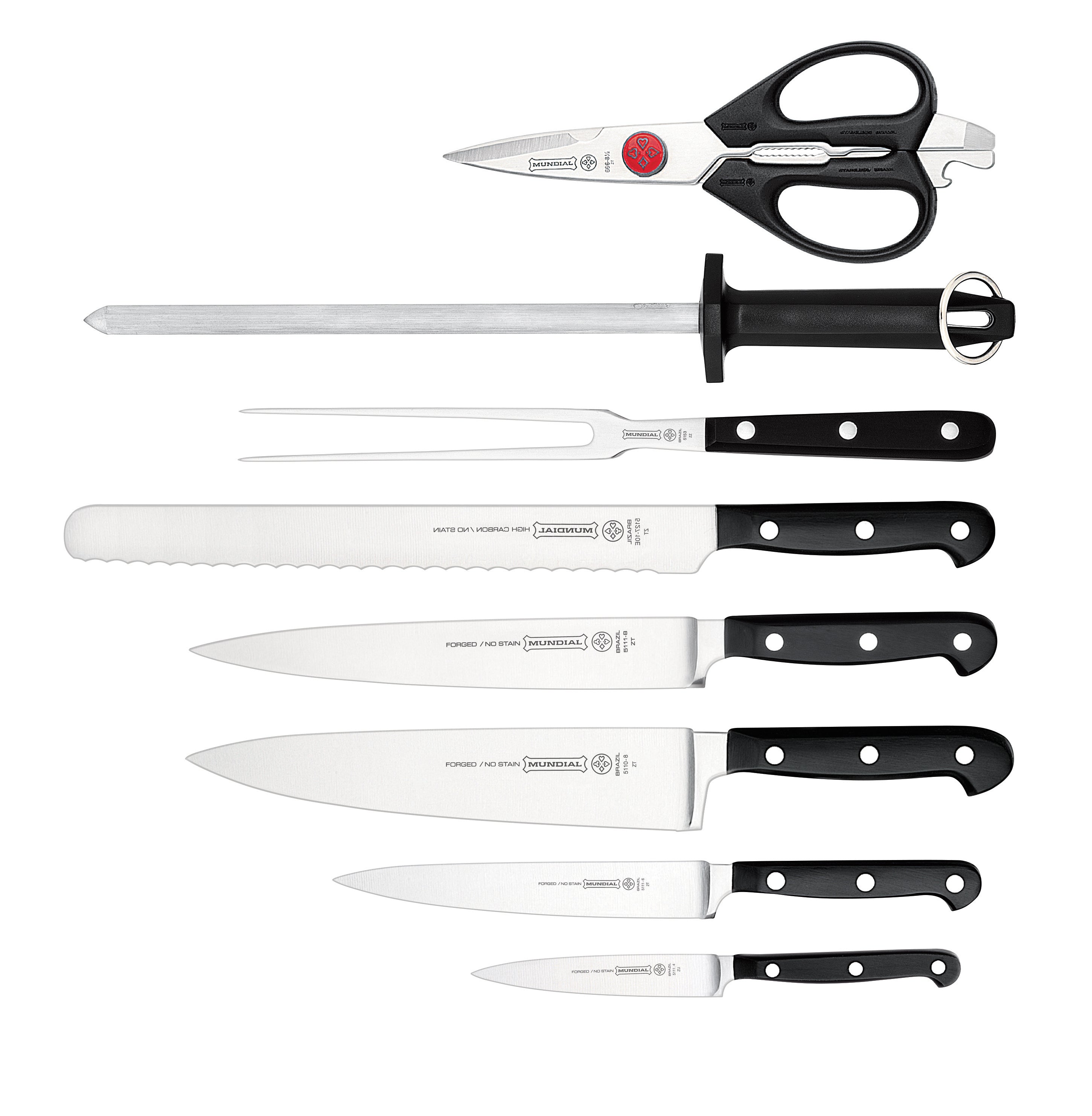 Mundial Bonza 9 Piece Knife Block Set