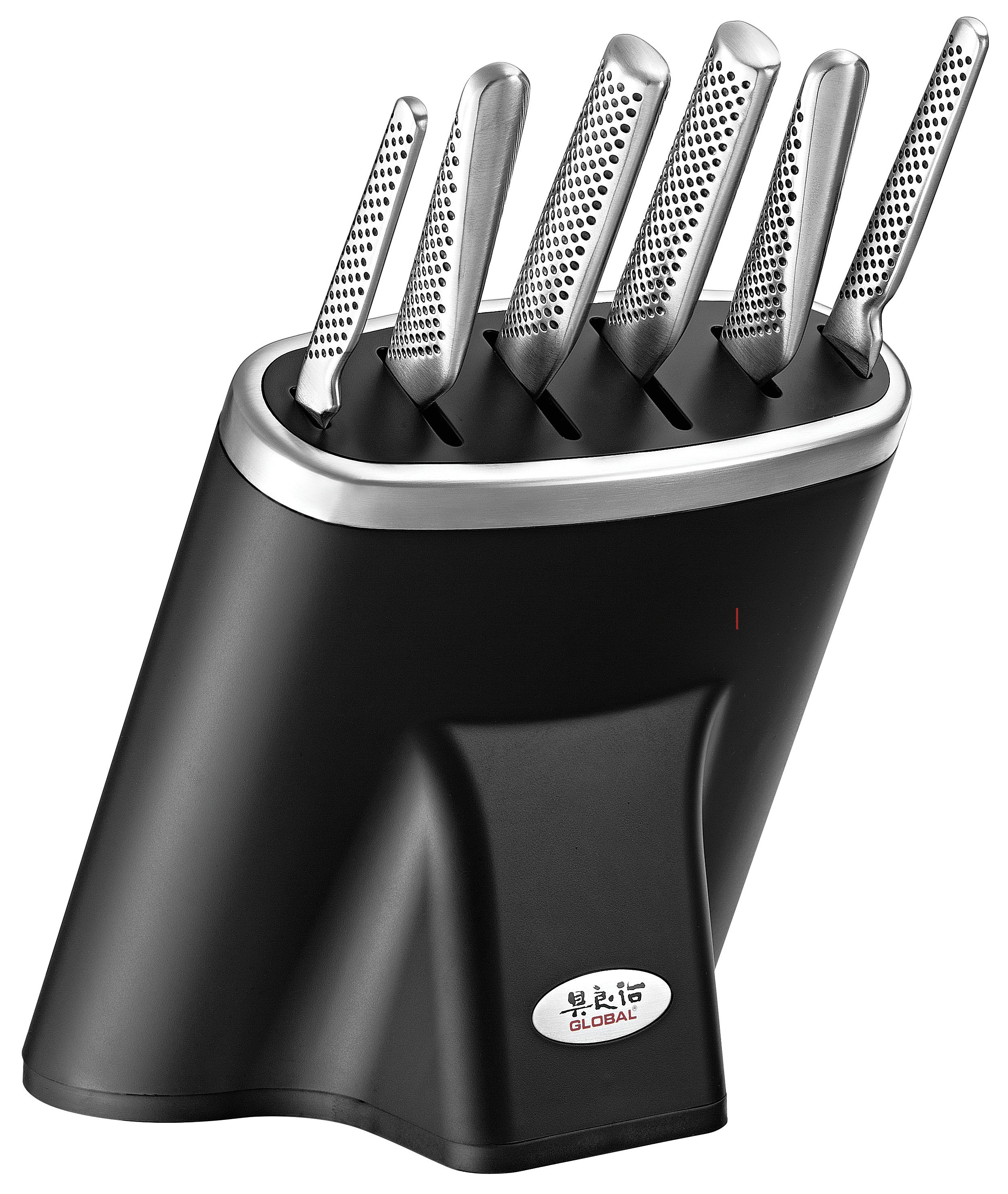 Global Zeitaku 7 Piece Knife Block Set - Black
