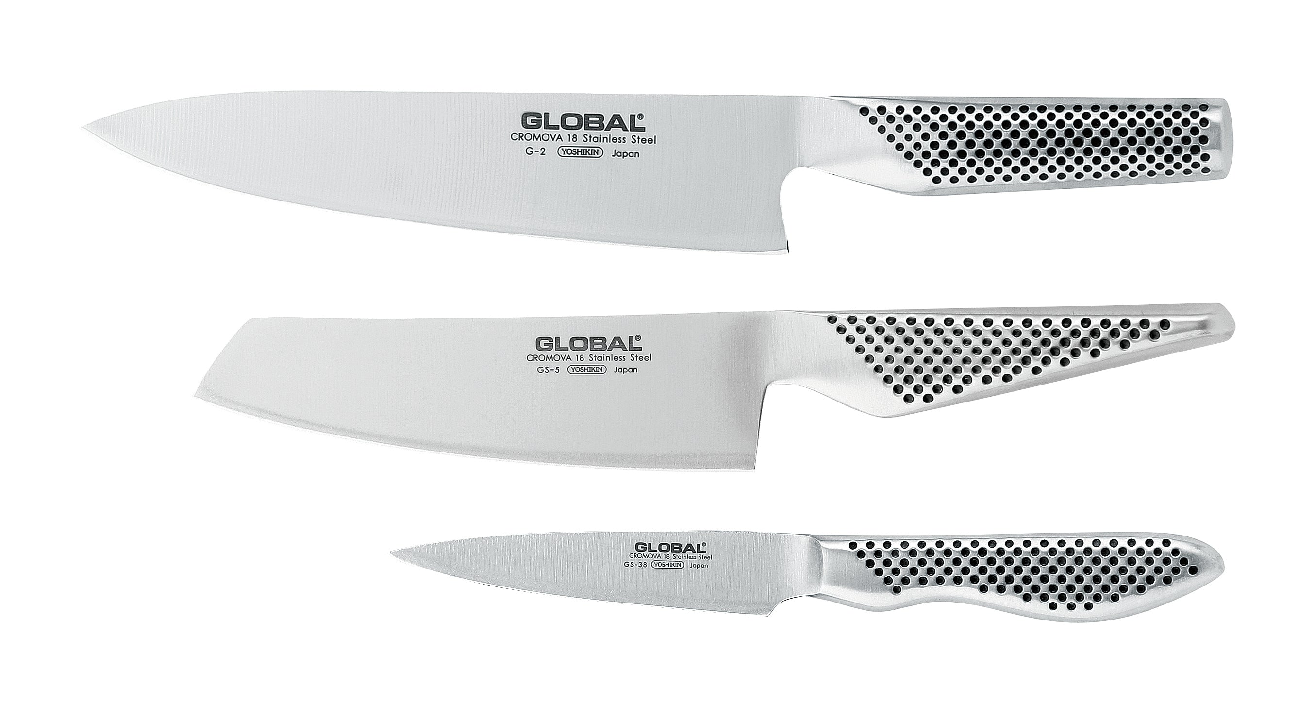 Global 3 Piece Kitchen Knife Set G-2538