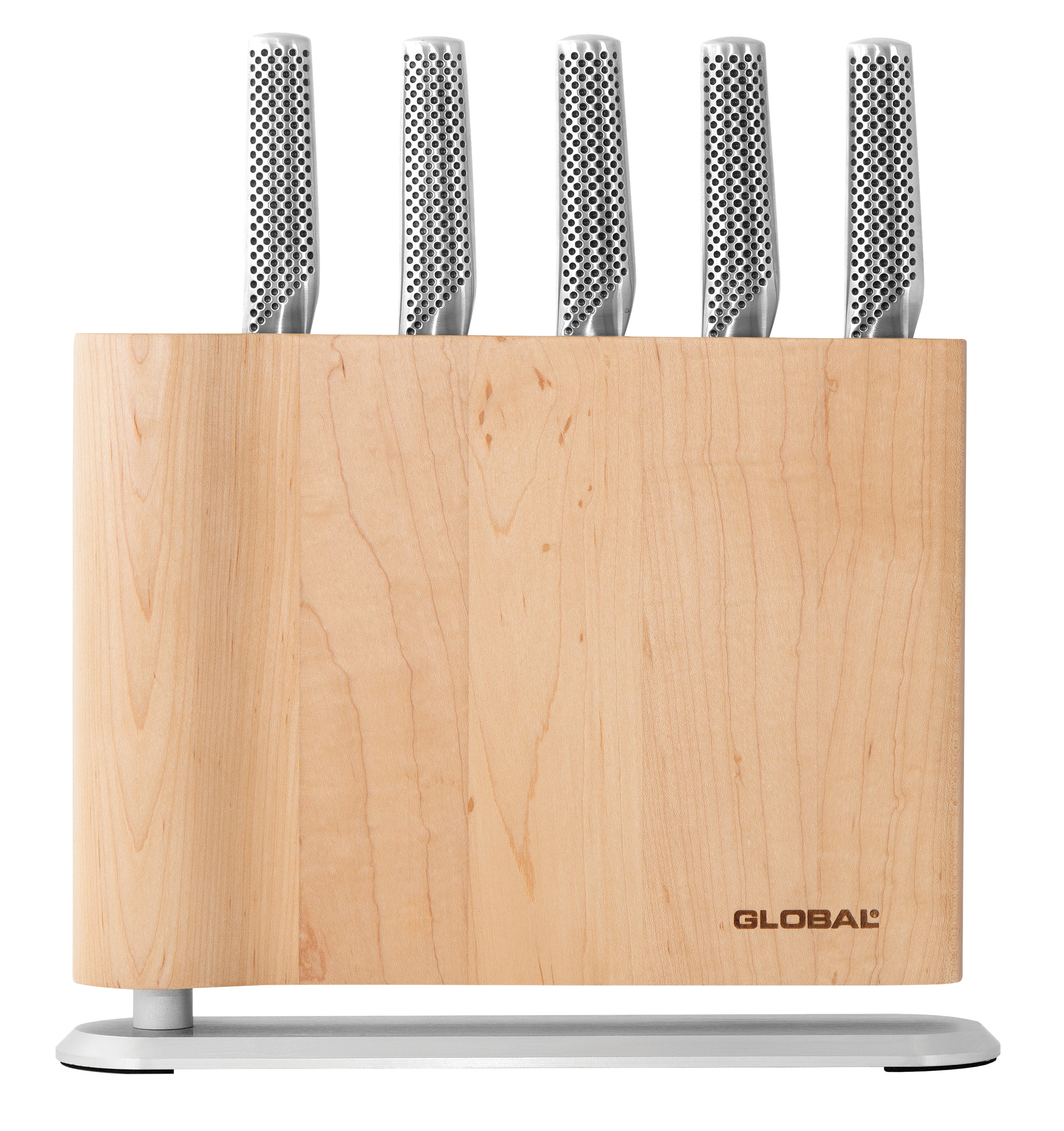 Global UKU 6 Piece Professional Cutlery Knife Block Set