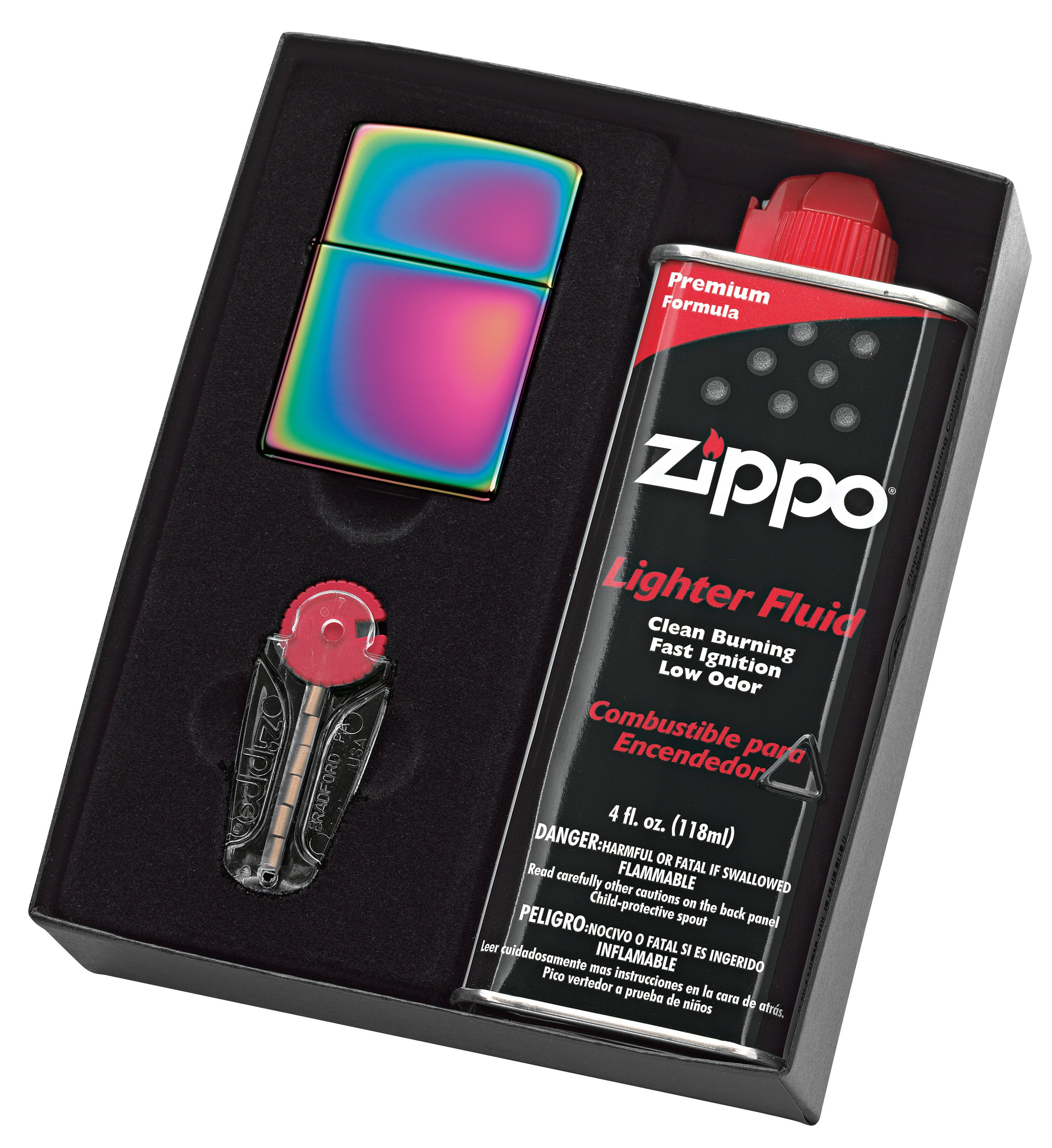 Zippo 151 Spectrum Lighter with 125ml Fluids & Flints Gift Boxed