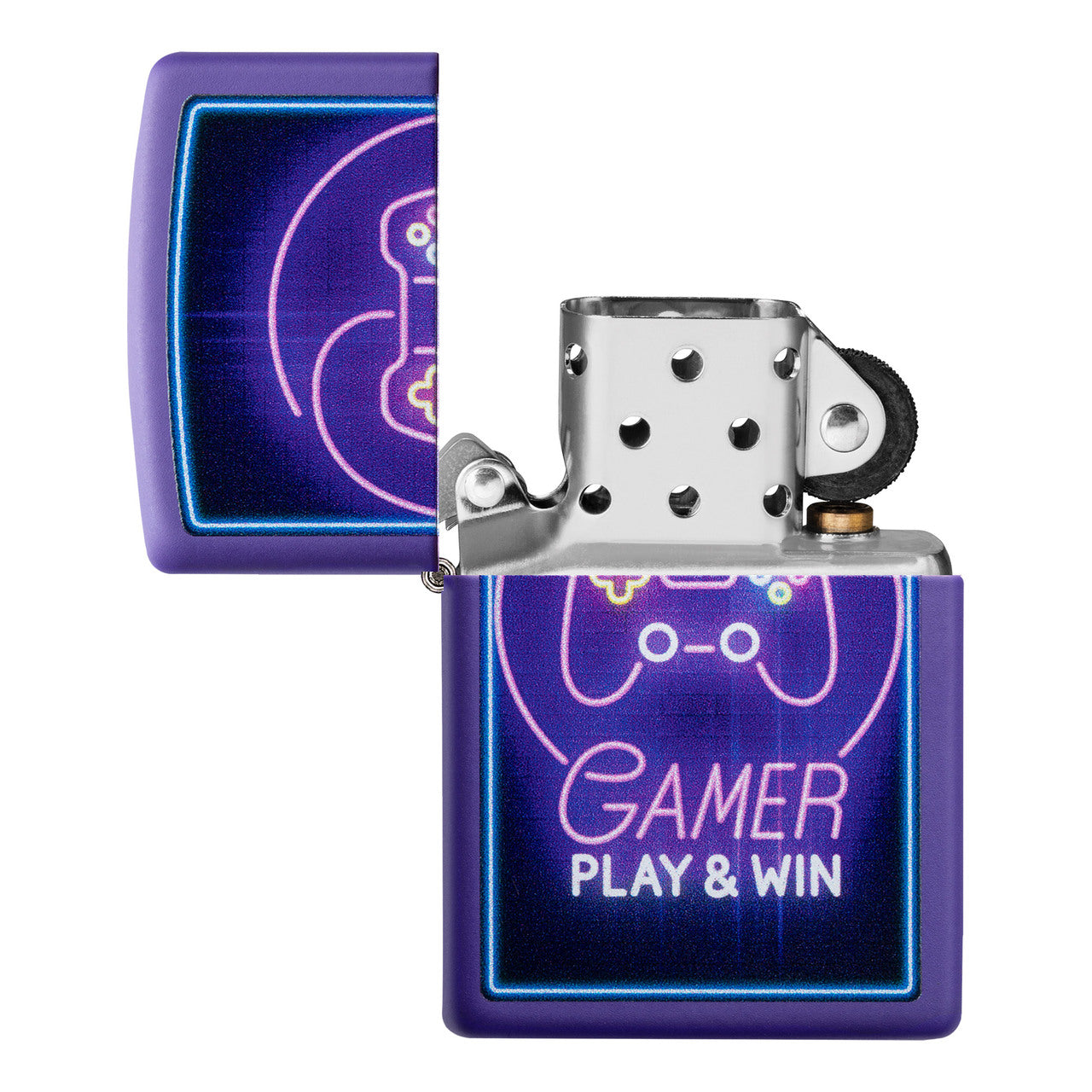 Zippo Windproof Lighter Play & Win Purple Matte