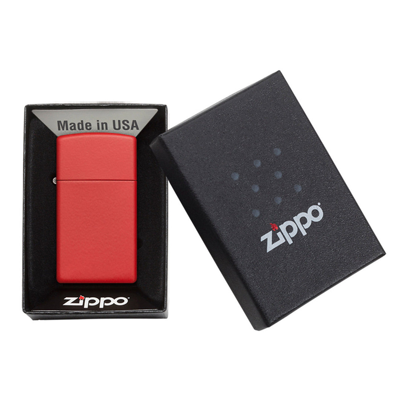 Zippo 1633 Lighter Slim Red Matte
