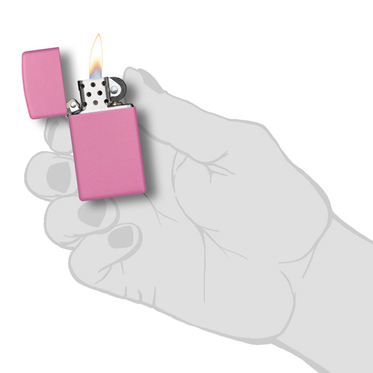 Zippo 1638 Lighter Slim Pink Matte
