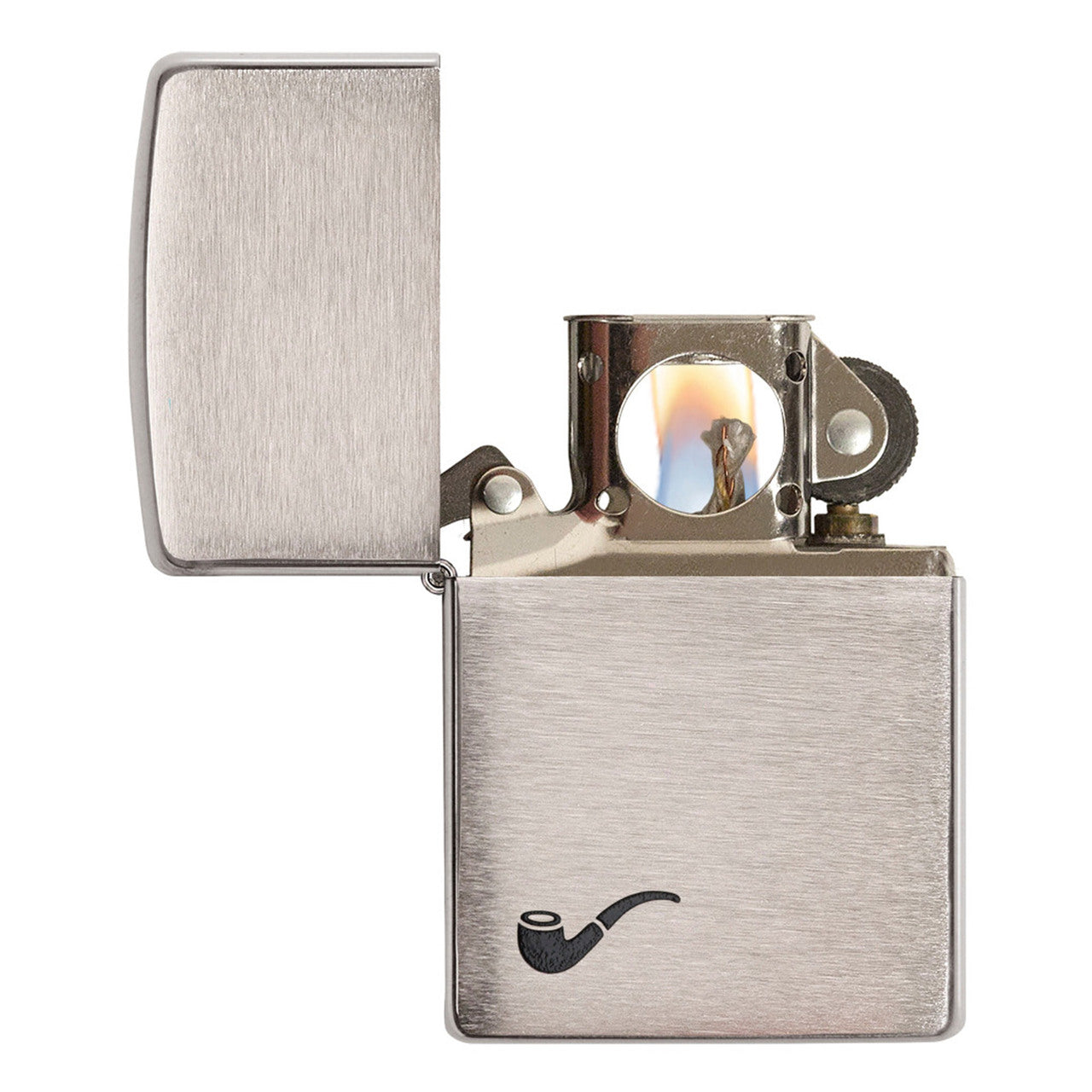 Zippo Windproof Lighter Pipe Brushed Chrome