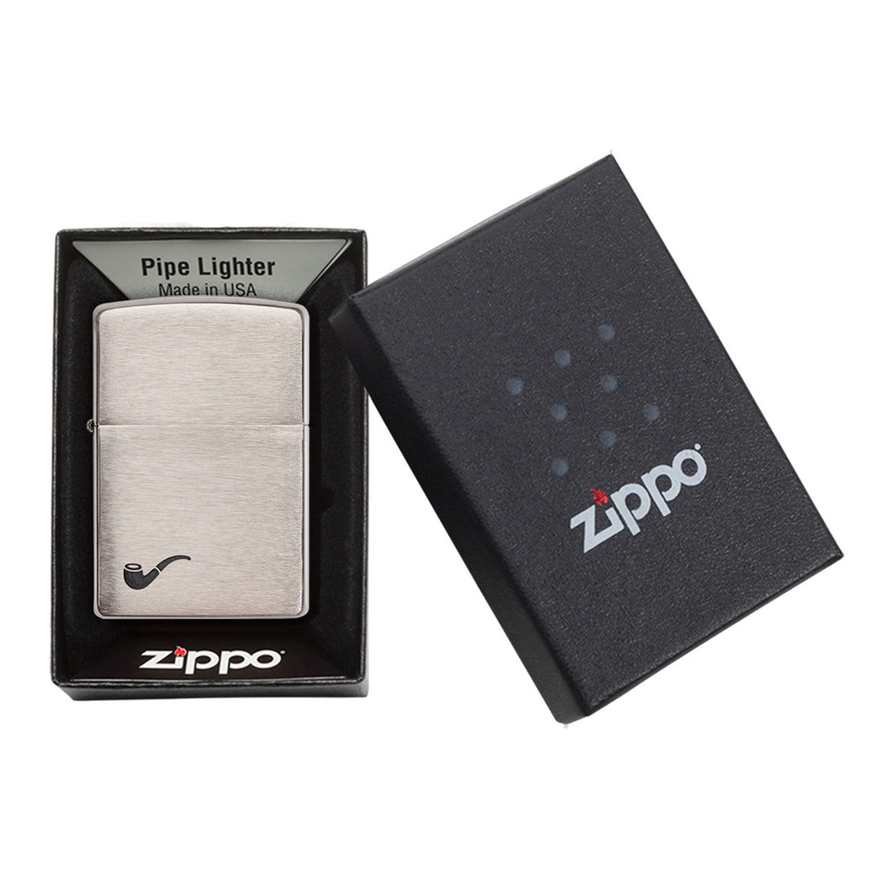 Zippo Windproof Lighter Pipe Brushed Chrome