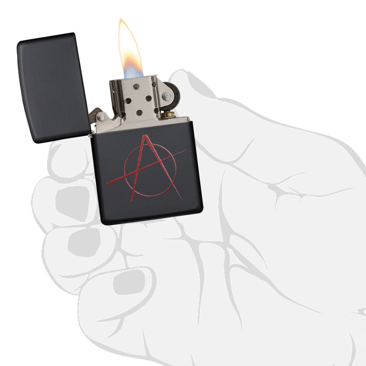 Zippo Windproof Lighter Anarchy Black Matte