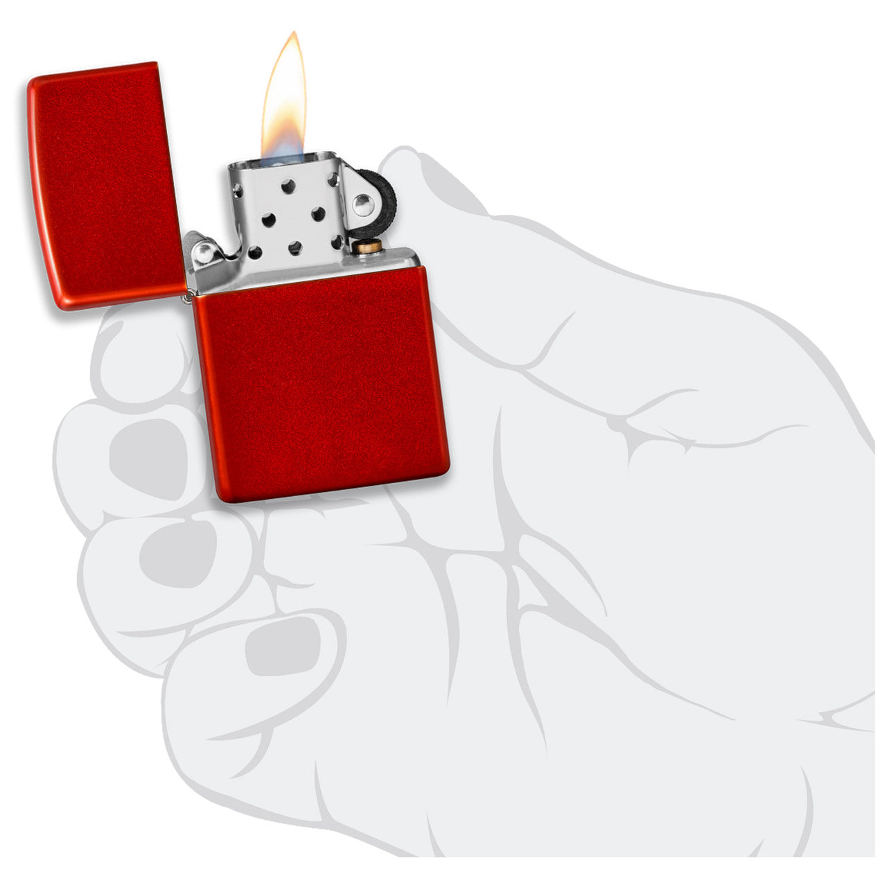 Zippo Lighter Metallic Red Matte