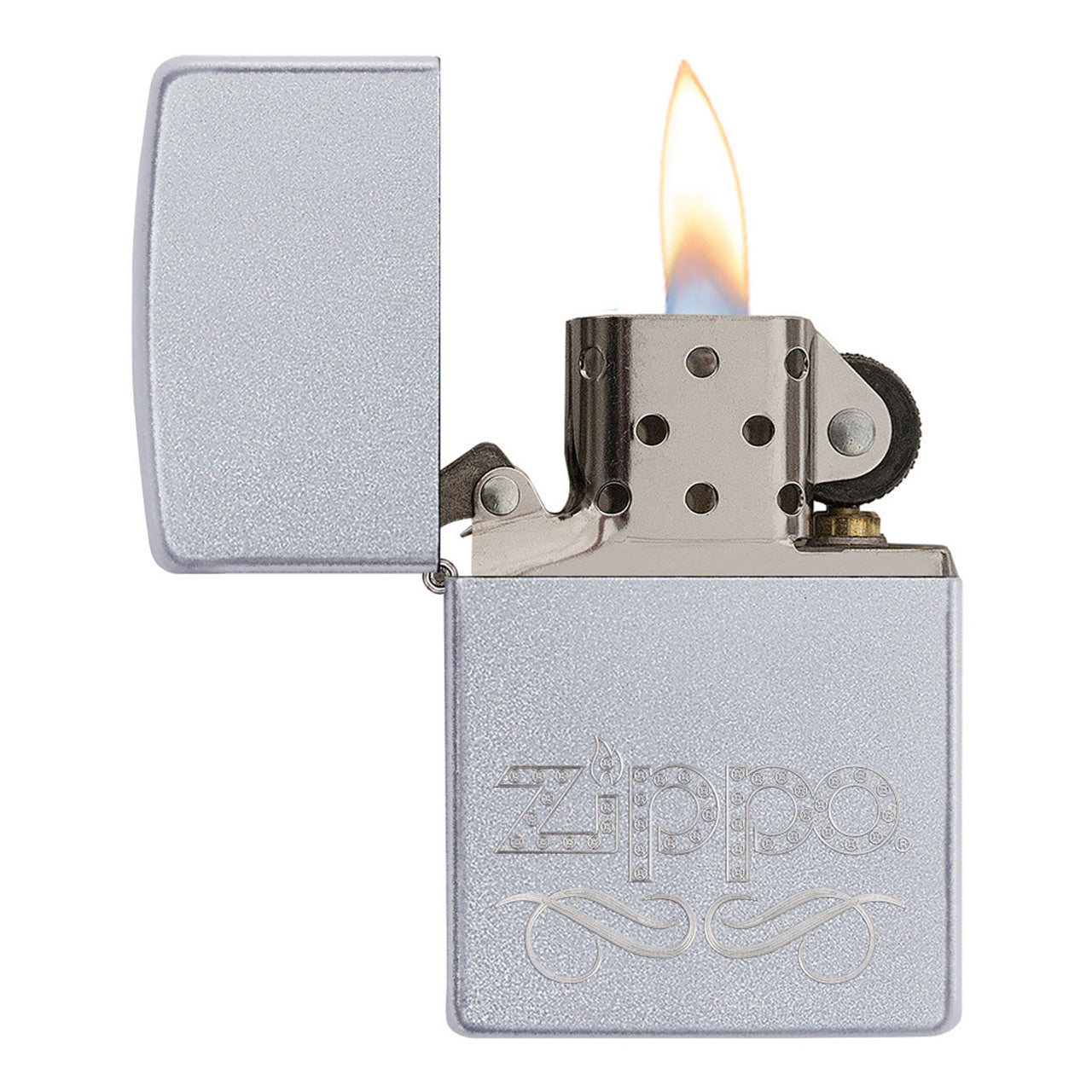 Zippo Windproof Lighter Scroll Satin Chrome
