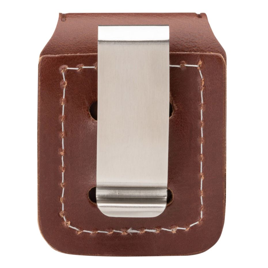 Zippo Brown Leather Pouch with Clip