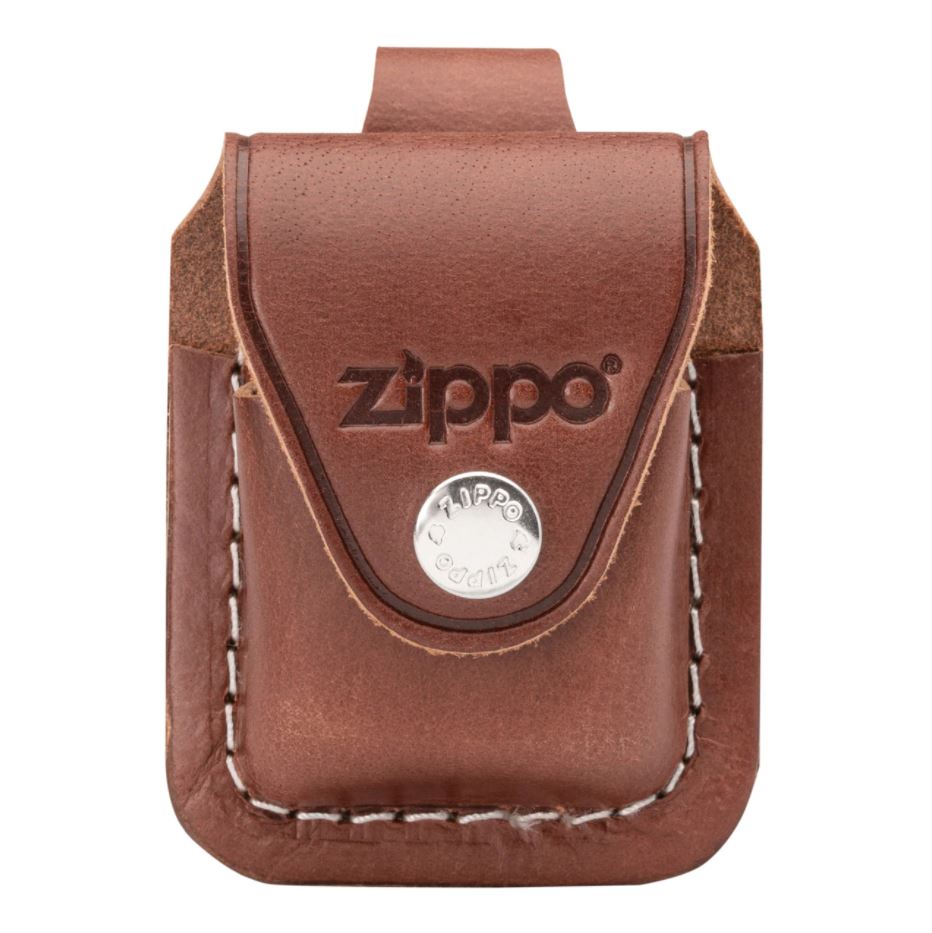 Zippo Brown Leather Pouch with Loop