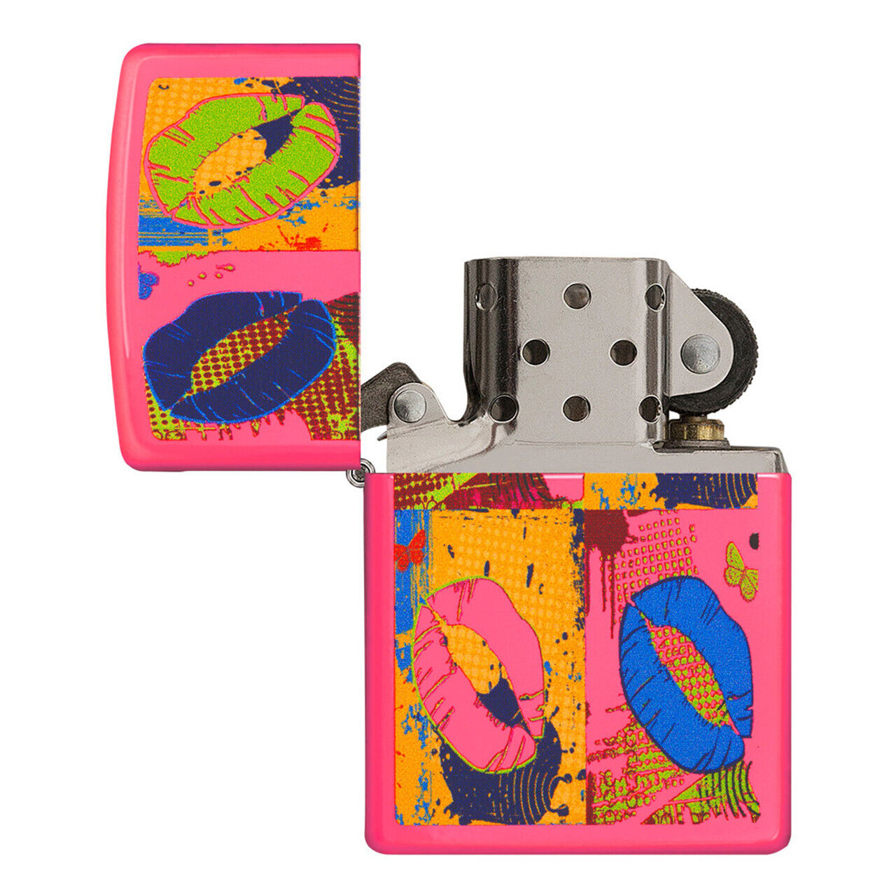 Zippo Windproof Lighter Pop Art Neon Pink Design