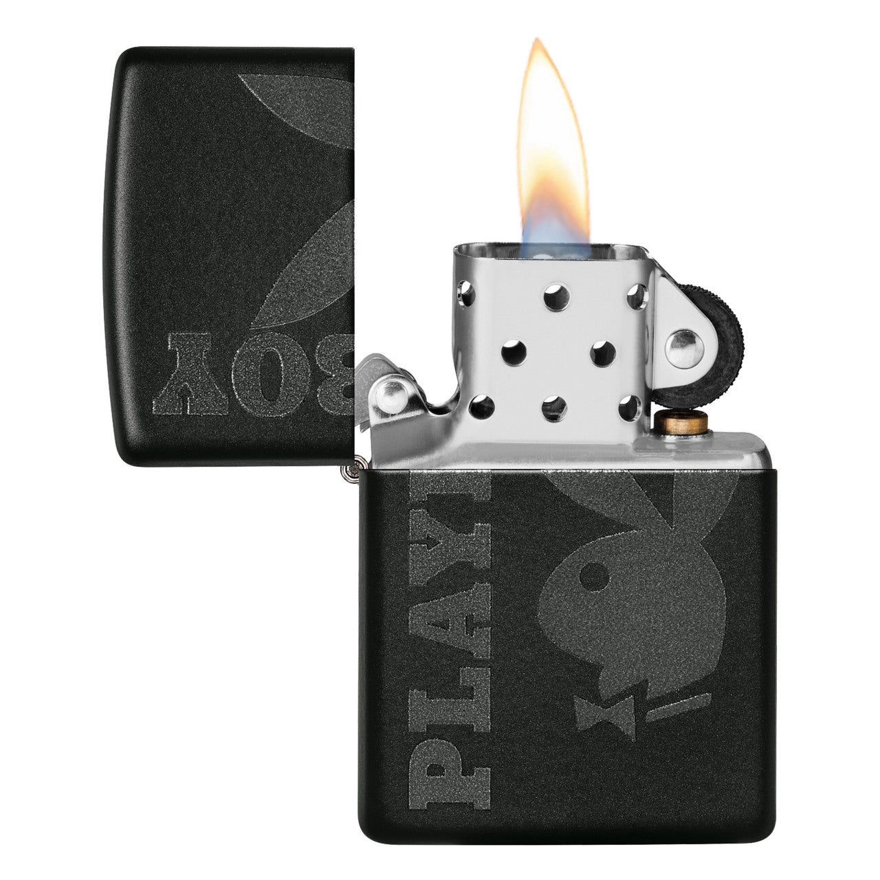 Zippo Windproof Lighter Playboy Logo Black Matte