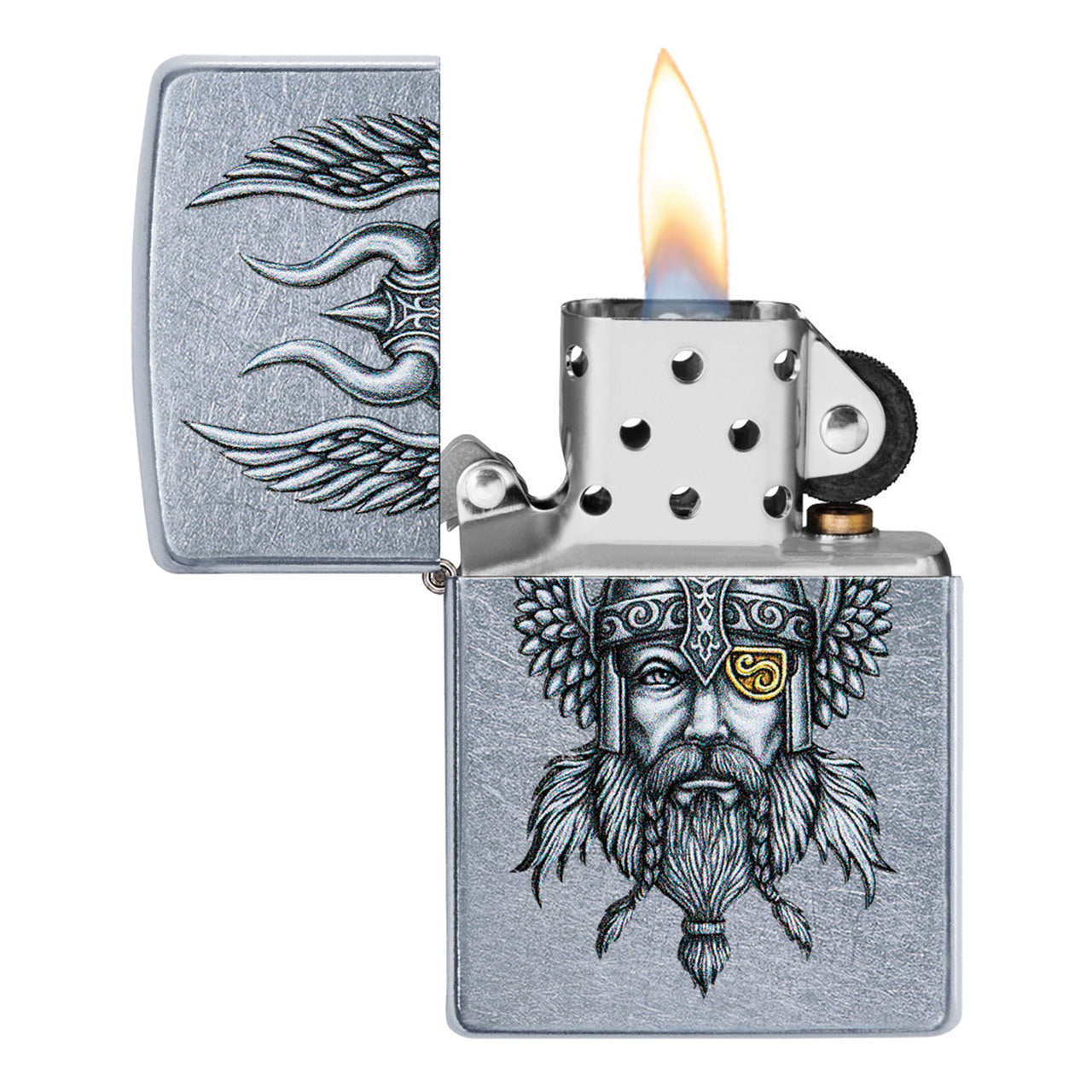 Zippo Windproof Lighter Viking Street Chrome