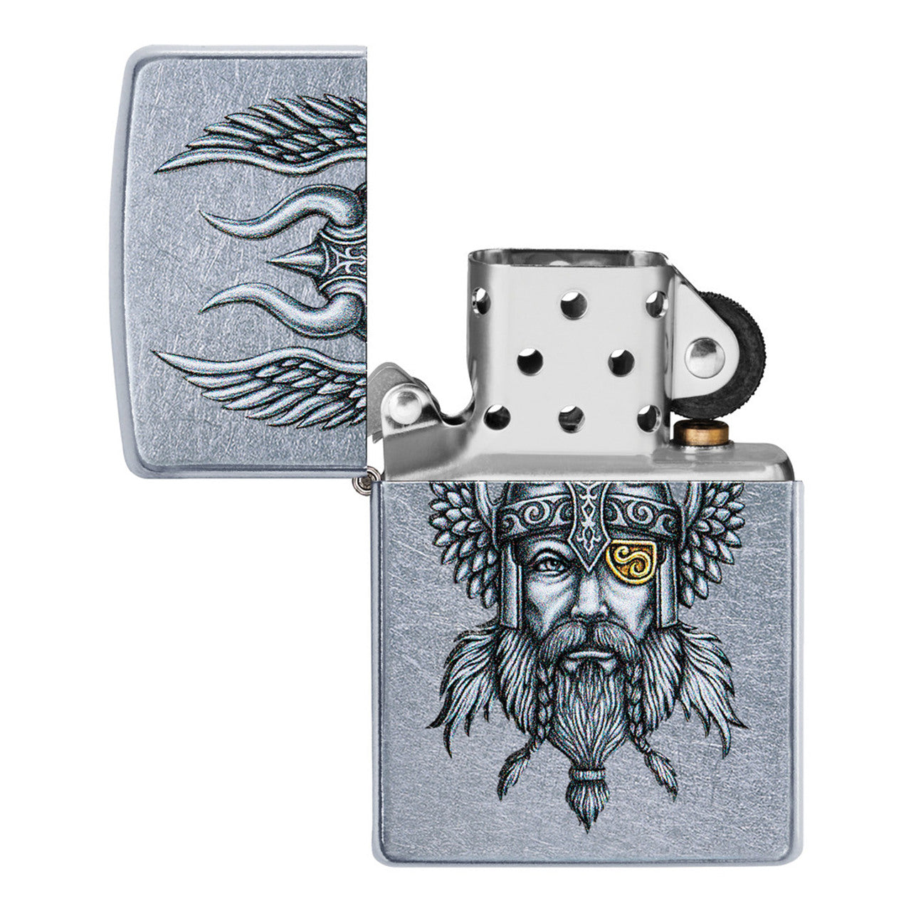Zippo Windproof Lighter Viking Street Chrome