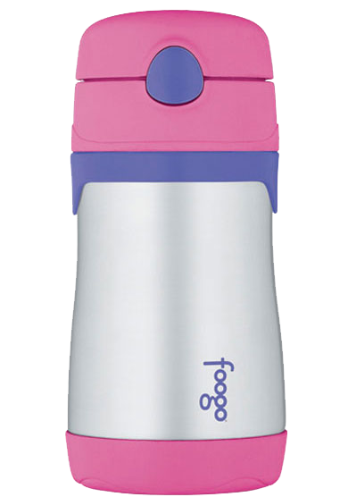 Thermos Foogo Stainless Steel Vacuum Insulated Drink Bottle with Straw 290ml
