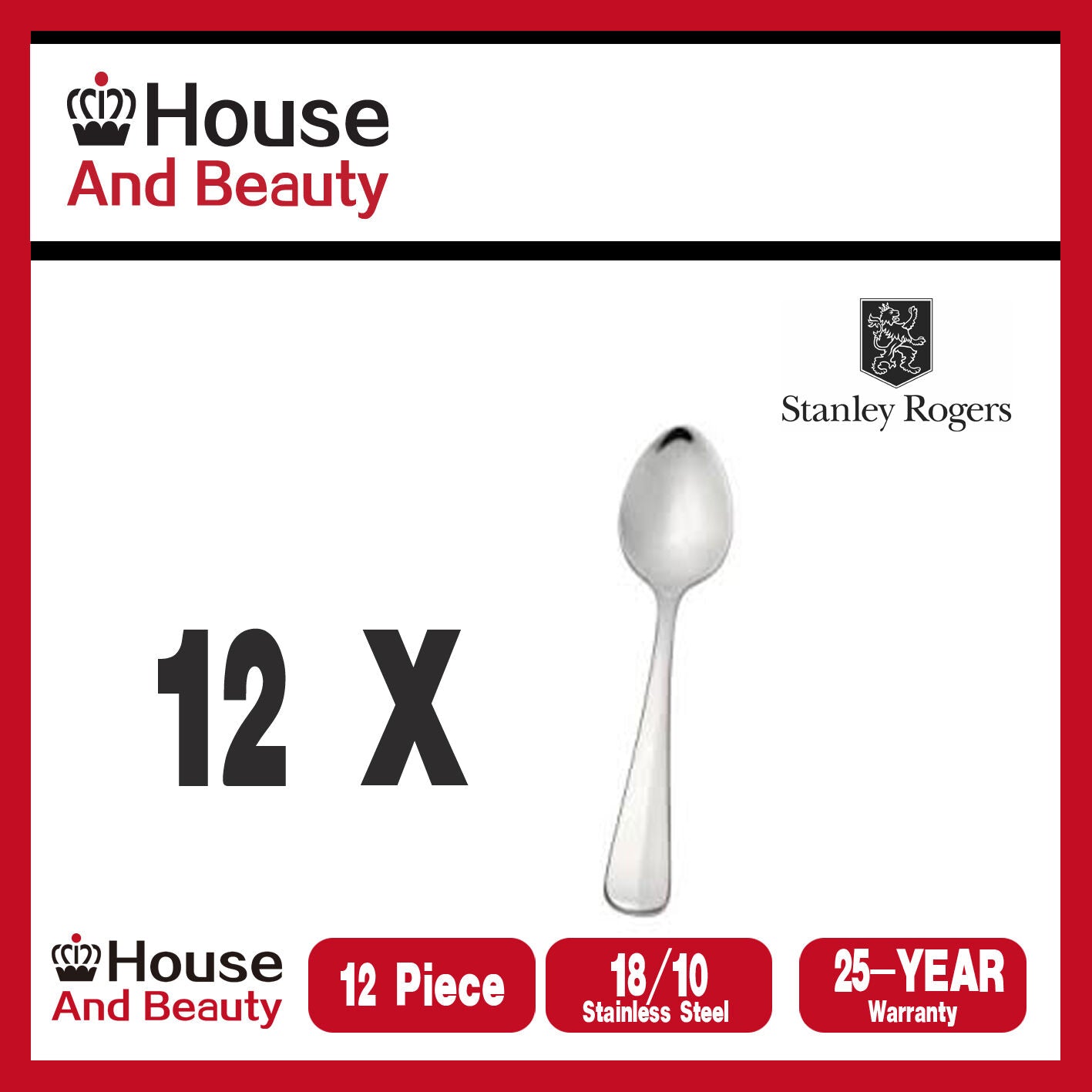 Stanley Rogers Baguette 12 Piece Coffee Spoon