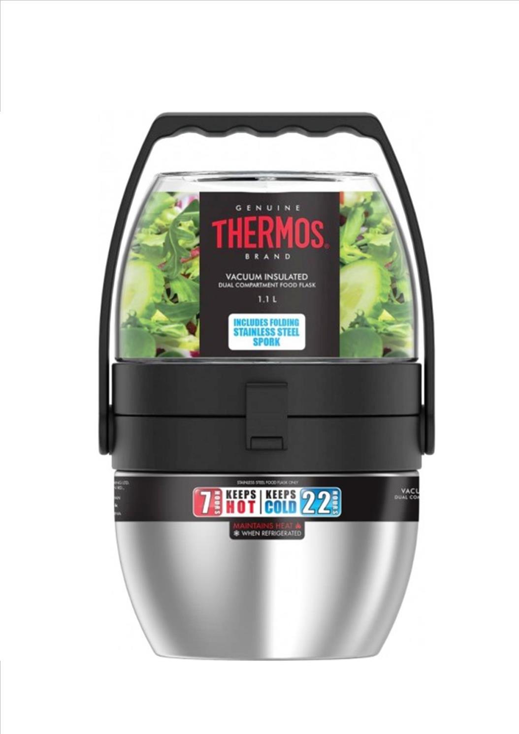 Thermos Vacuum Insulated Dual Compartment Food Jar 1.1 Litre