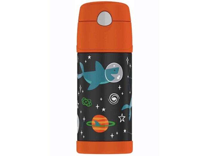 Thermos Funtainer Vacuum Insulated Drink Bottle 355ml - Shark Space Party