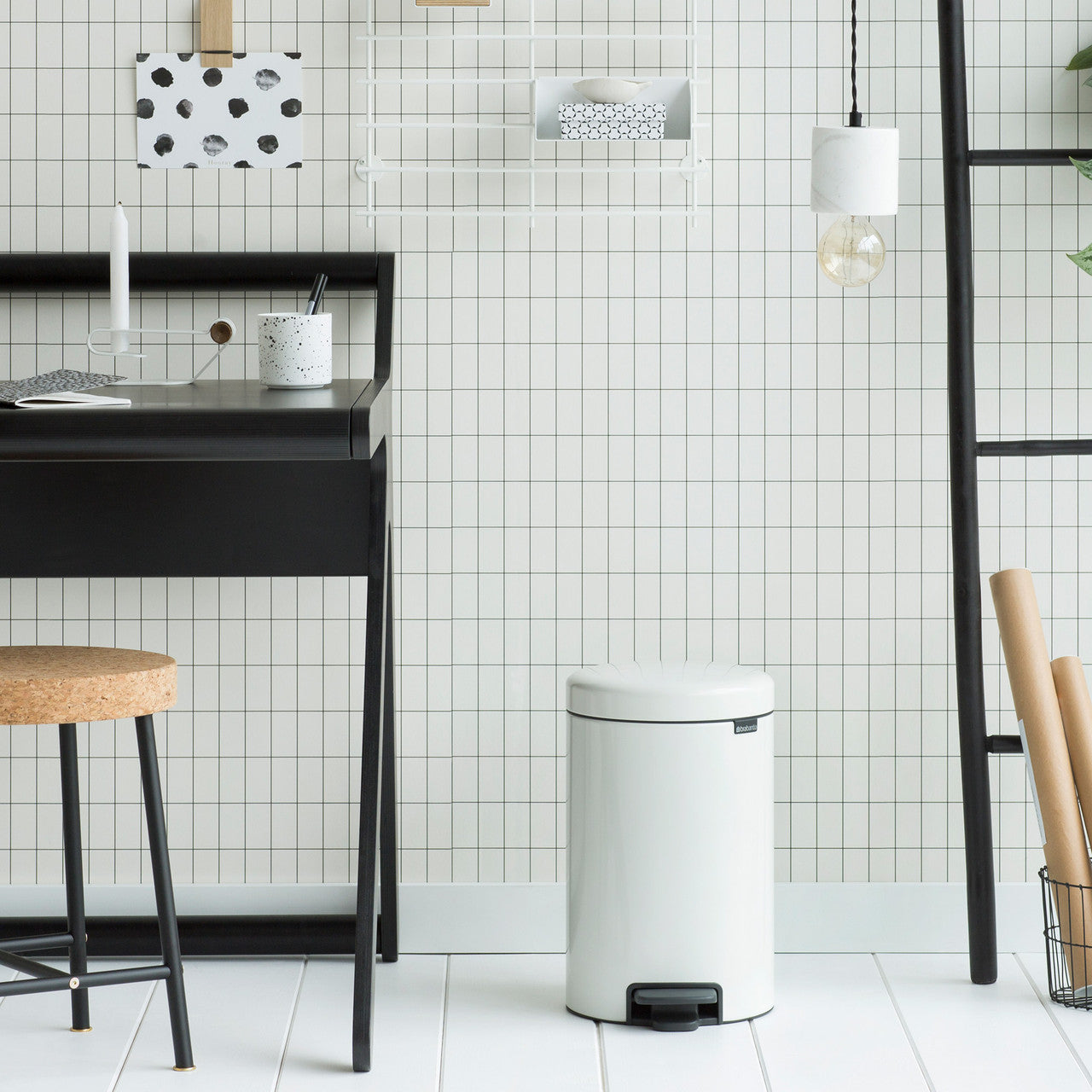 Brabantia NewIcon Pedal Bin 12 Litre - White