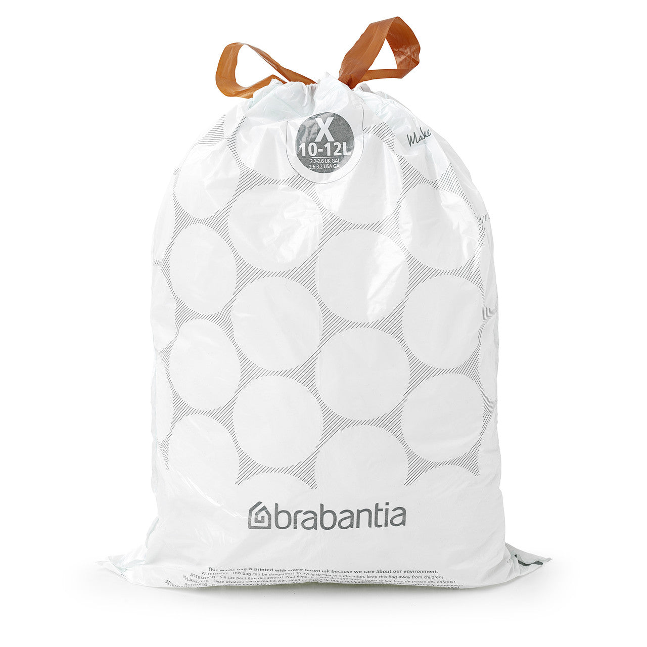 Brabantia Smartfix Pedal Bin Liner - Code X 10-12 Litre (BO / ICON) 20 Bags