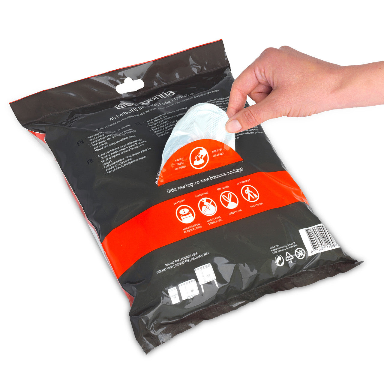 Brabantia Bin Liner - Code J 23 Litre (BO) 40 Bags Dispenser Pack