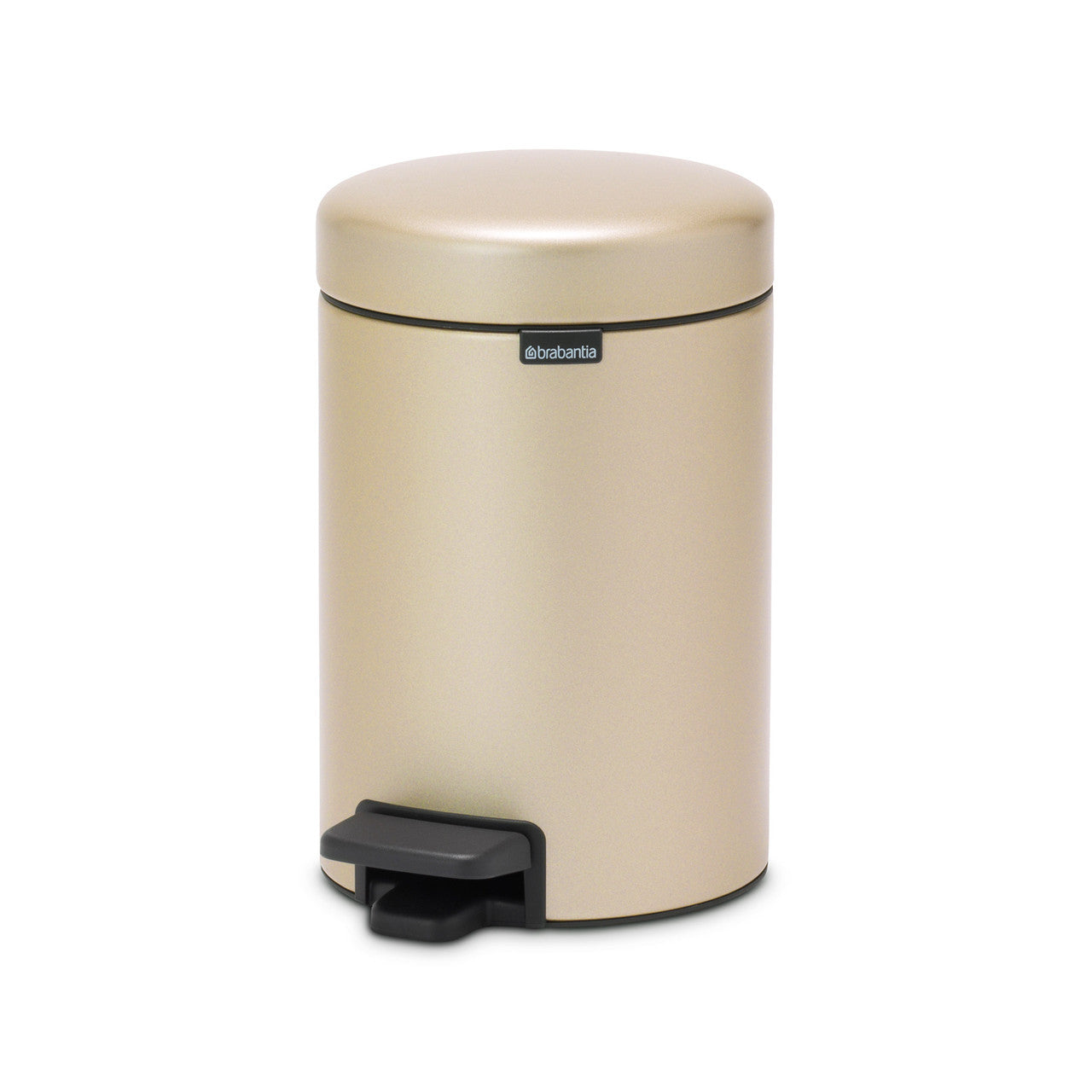 Brabantia Newlcon Pedal Bin 3 Litre - Metallic Gold