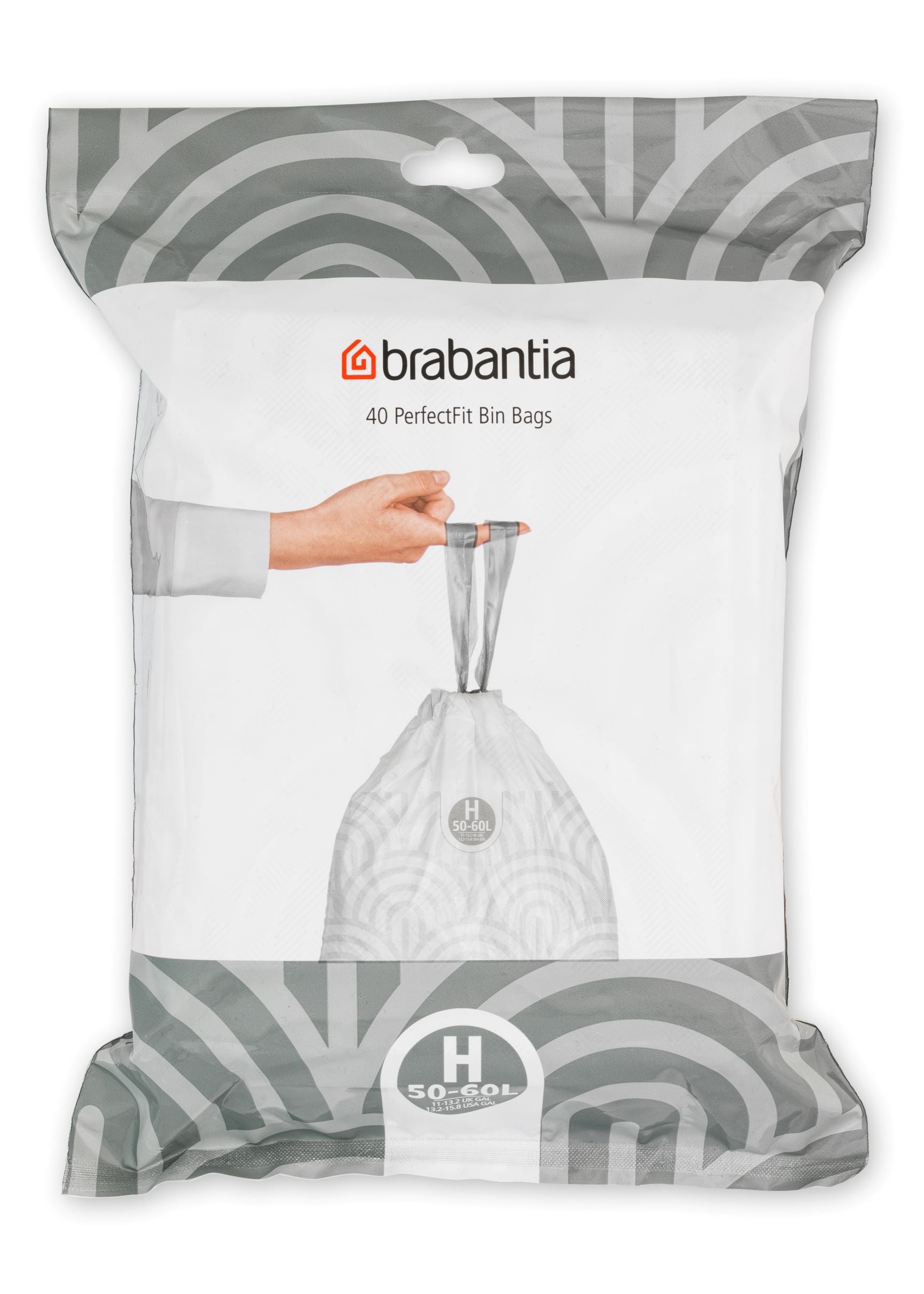 Brabantia Bin Liner - Code H (50/60 Litre) 40 Bags Dispenser Pack