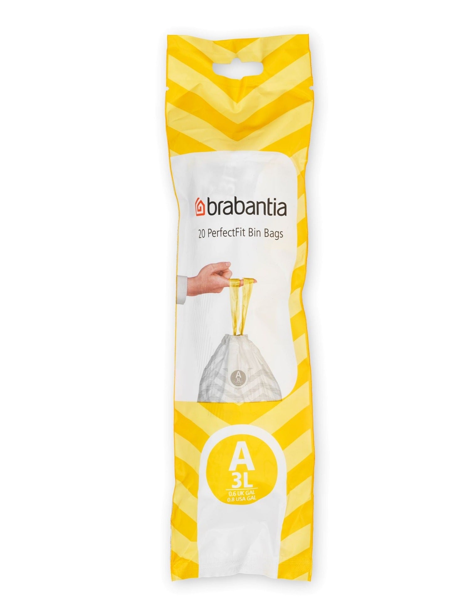 Brabantia Smartfix Pedal Bin Liner - Code A (3 Litre) 20 Bags / Roll