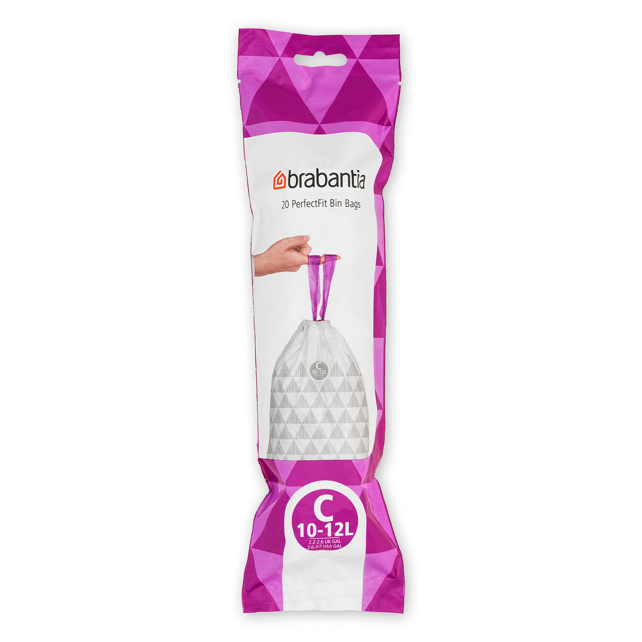 Brabantia Smartfix Pedal Bin Liner - Code C (10/12 Litre) 20 Bags
