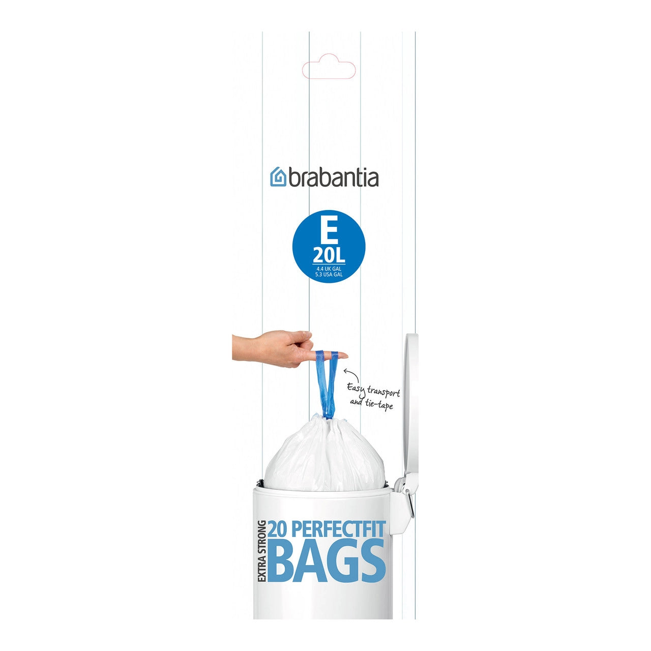 Brabantia Smartfix Pedal Bin Liner - Code E (20 Litre) 20 Bags