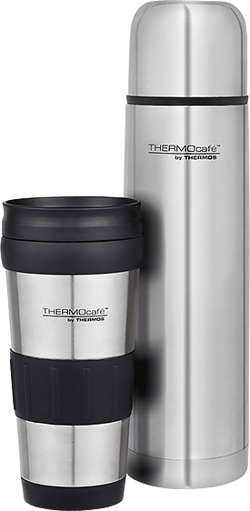 Thermos 1.0 Litre Vacuum Insulated Flask and 420ml Travel Tumbler Combo Pack